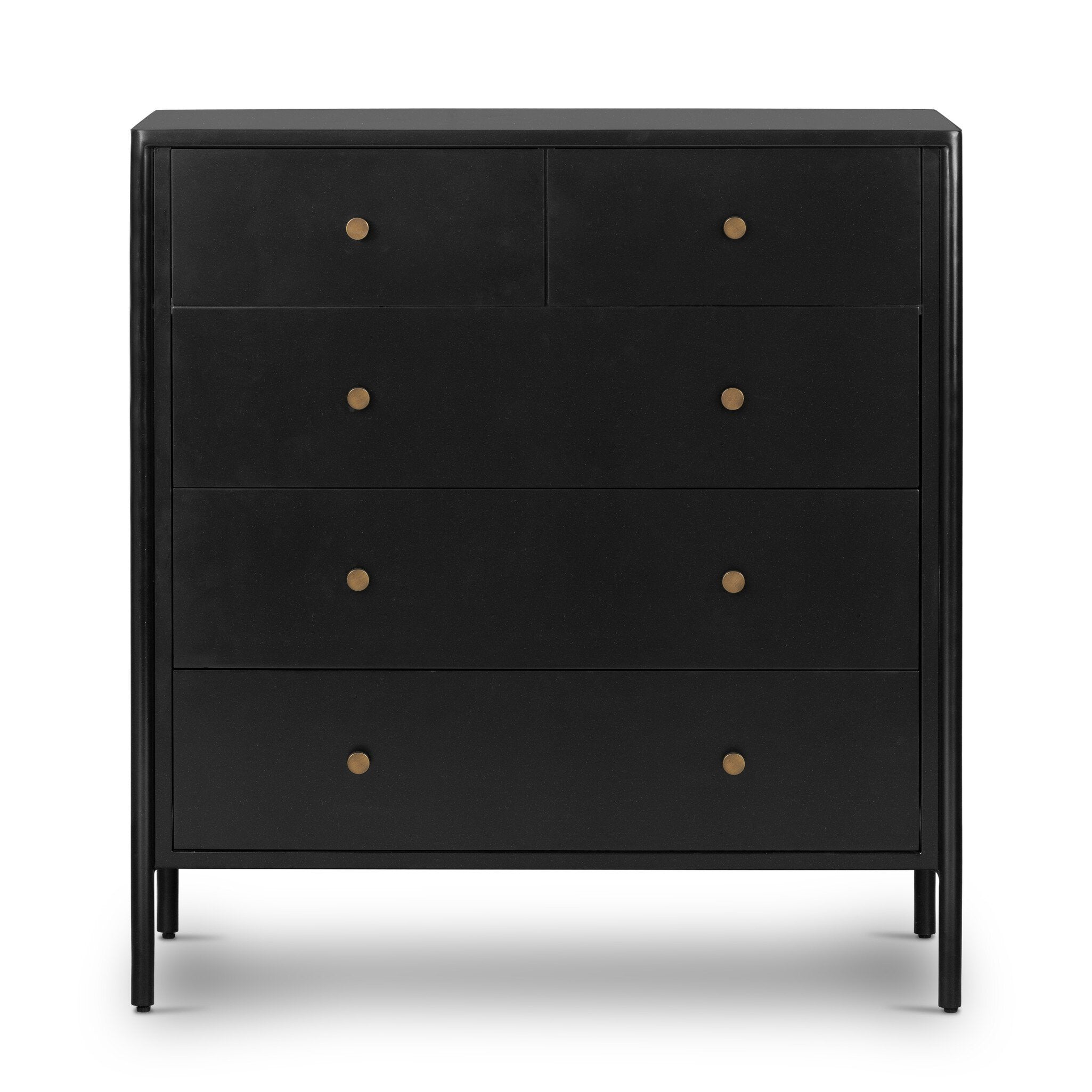 Four Hands Soto 5 Drawer Dresser — Black-Weathered Bronze