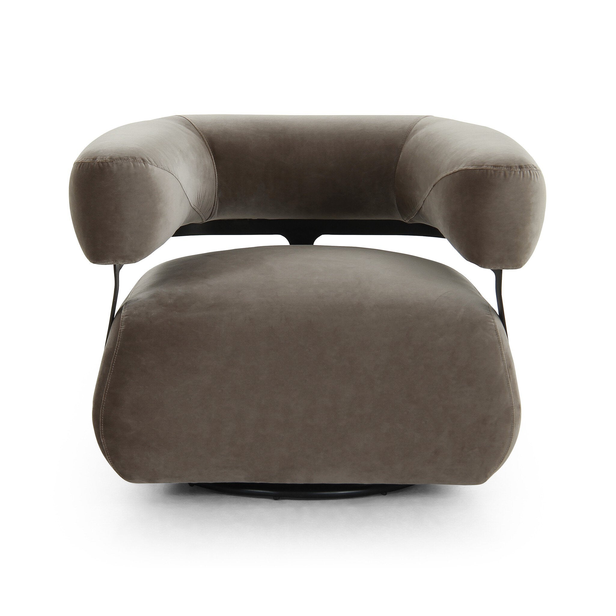 Four Hands Gareth Swivel Chair — Surrey Fossil-Carbon Ebony