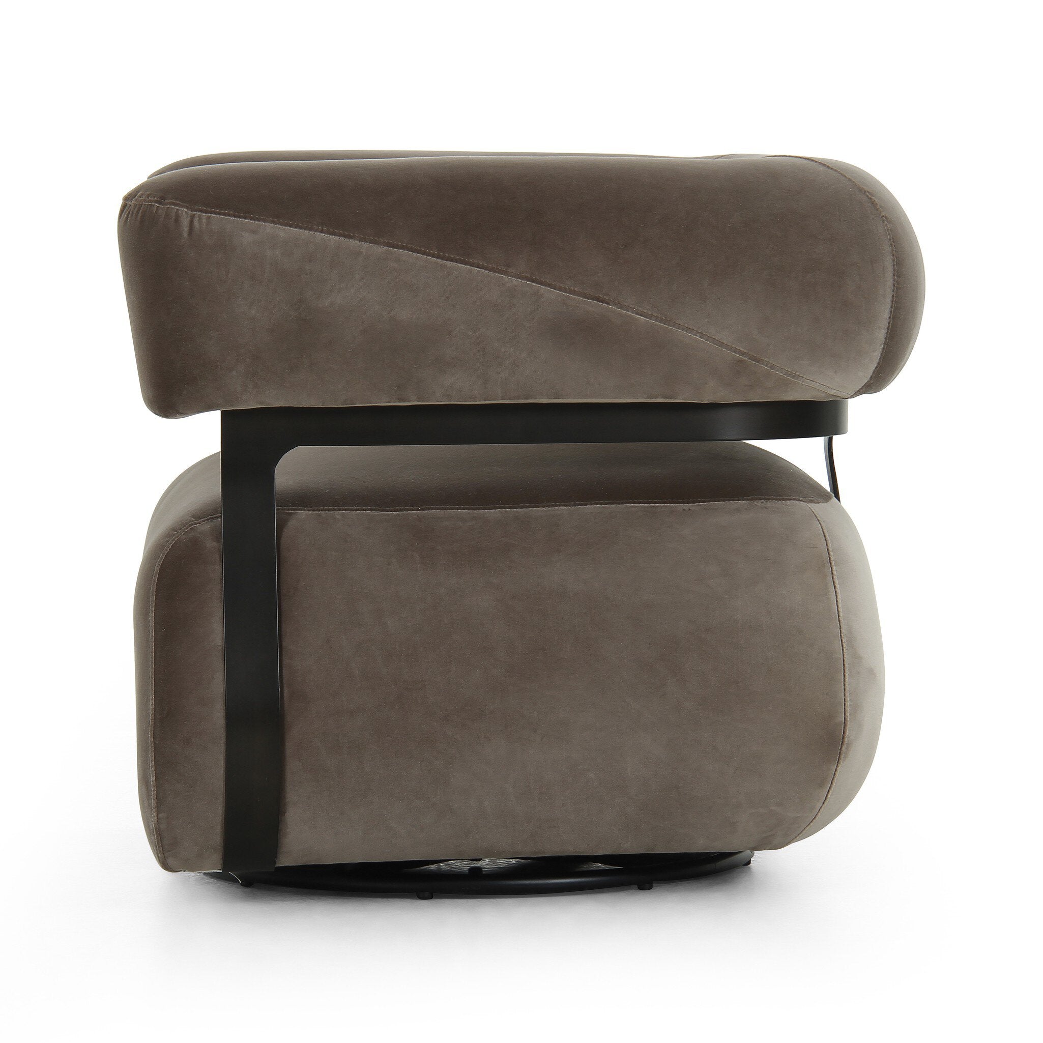 Four Hands Gareth Swivel Chair — Surrey Fossil-Carbon Ebony
