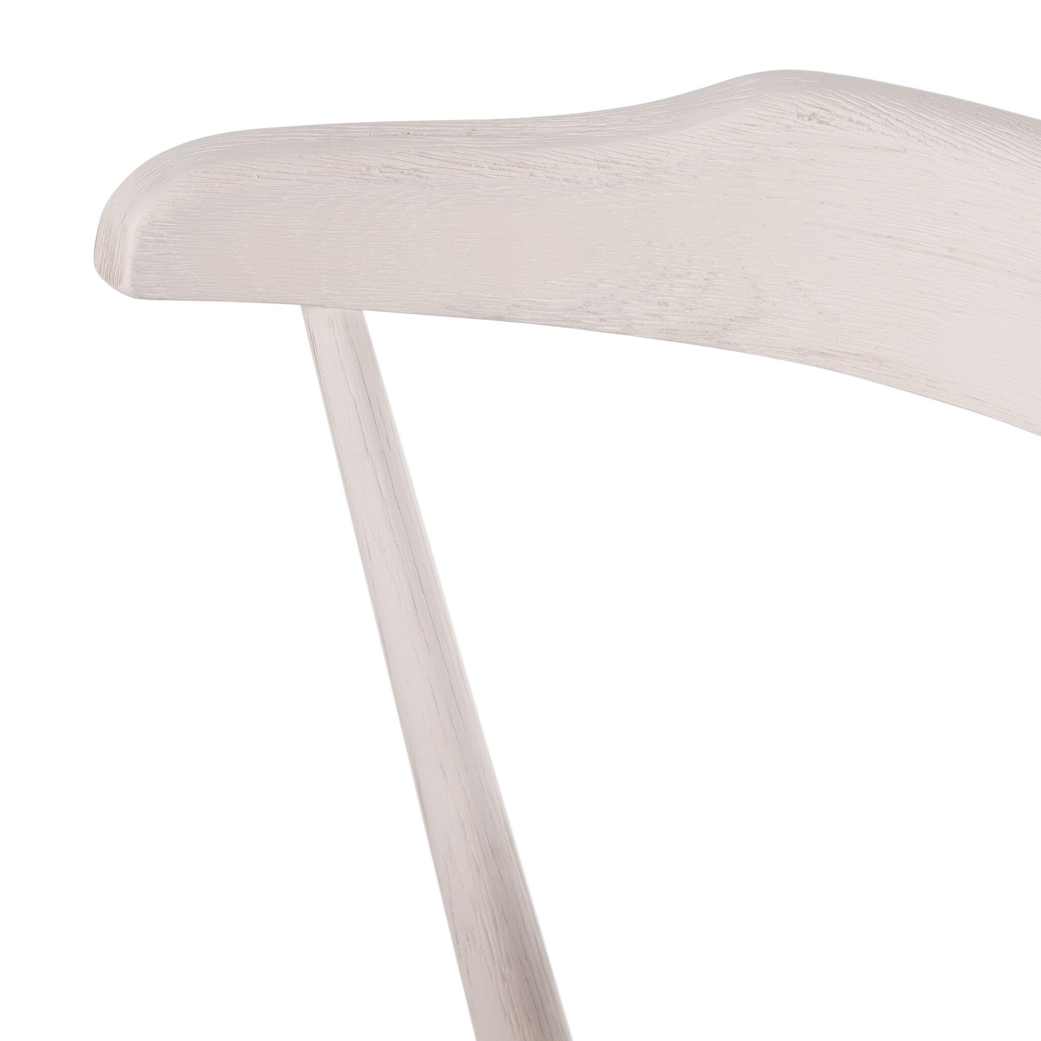 Four Hands Ripley Dining Chair — Off White Oak Solid-Whiskey Saddle-Ivory Backing