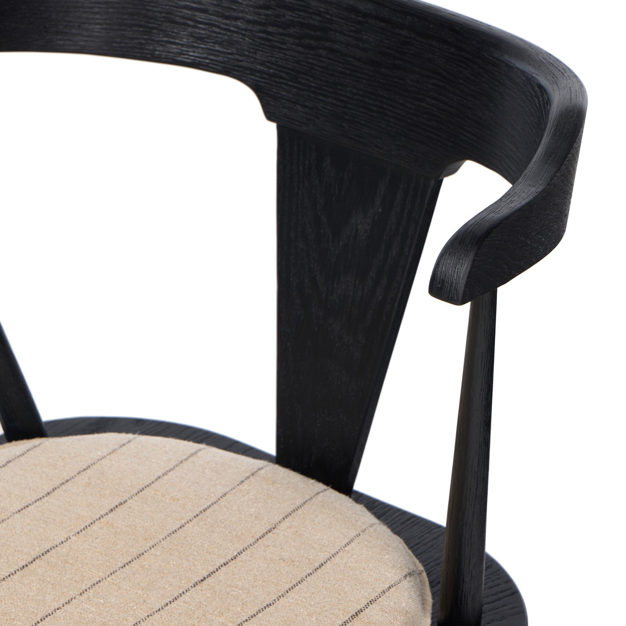 Four Hands Ripley Dining Chair — Black Oak-Lavon Flint-Black Oak Veneer