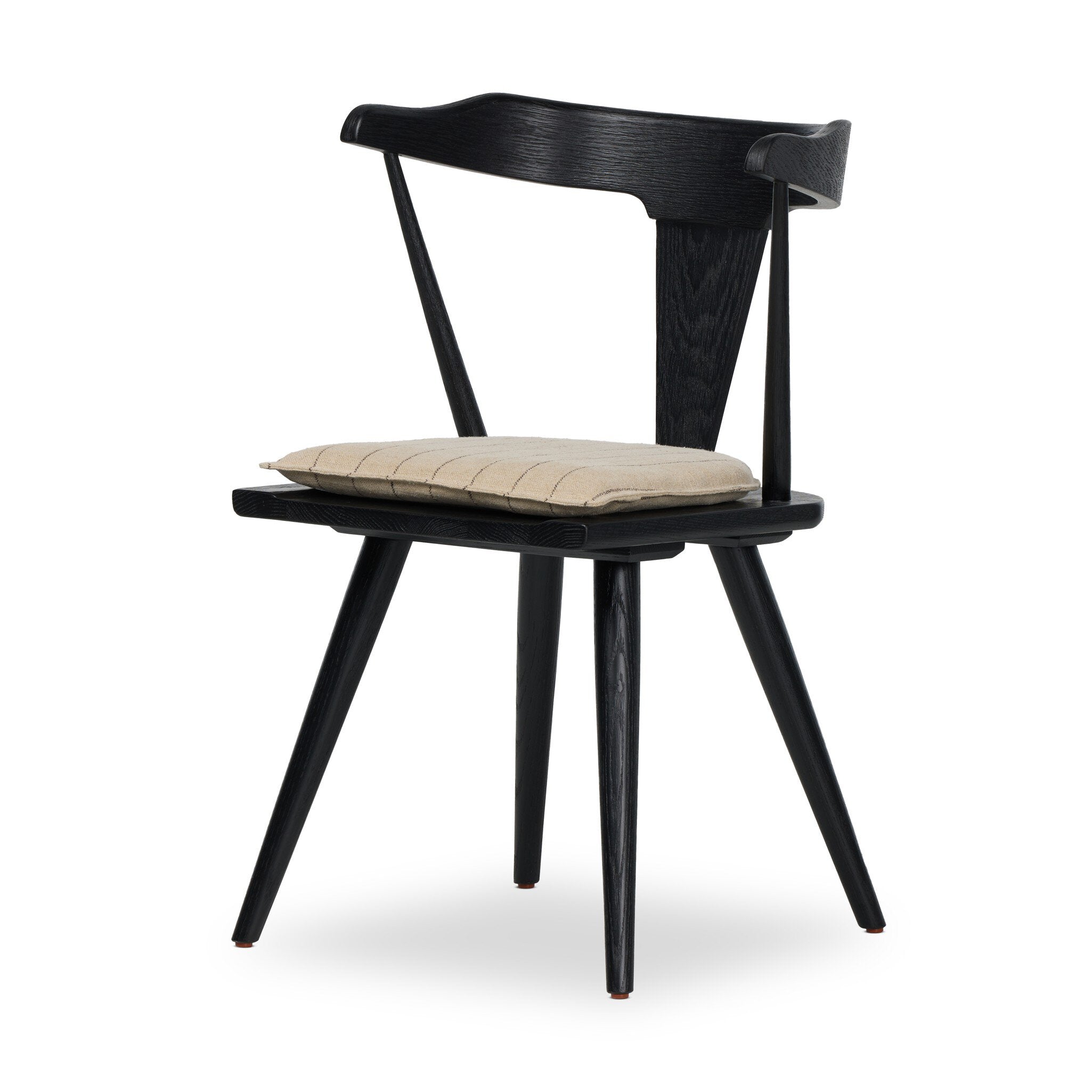Four Hands Ripley Dining Chair — Black Oak-Lavon Flint-Black Oak Veneer