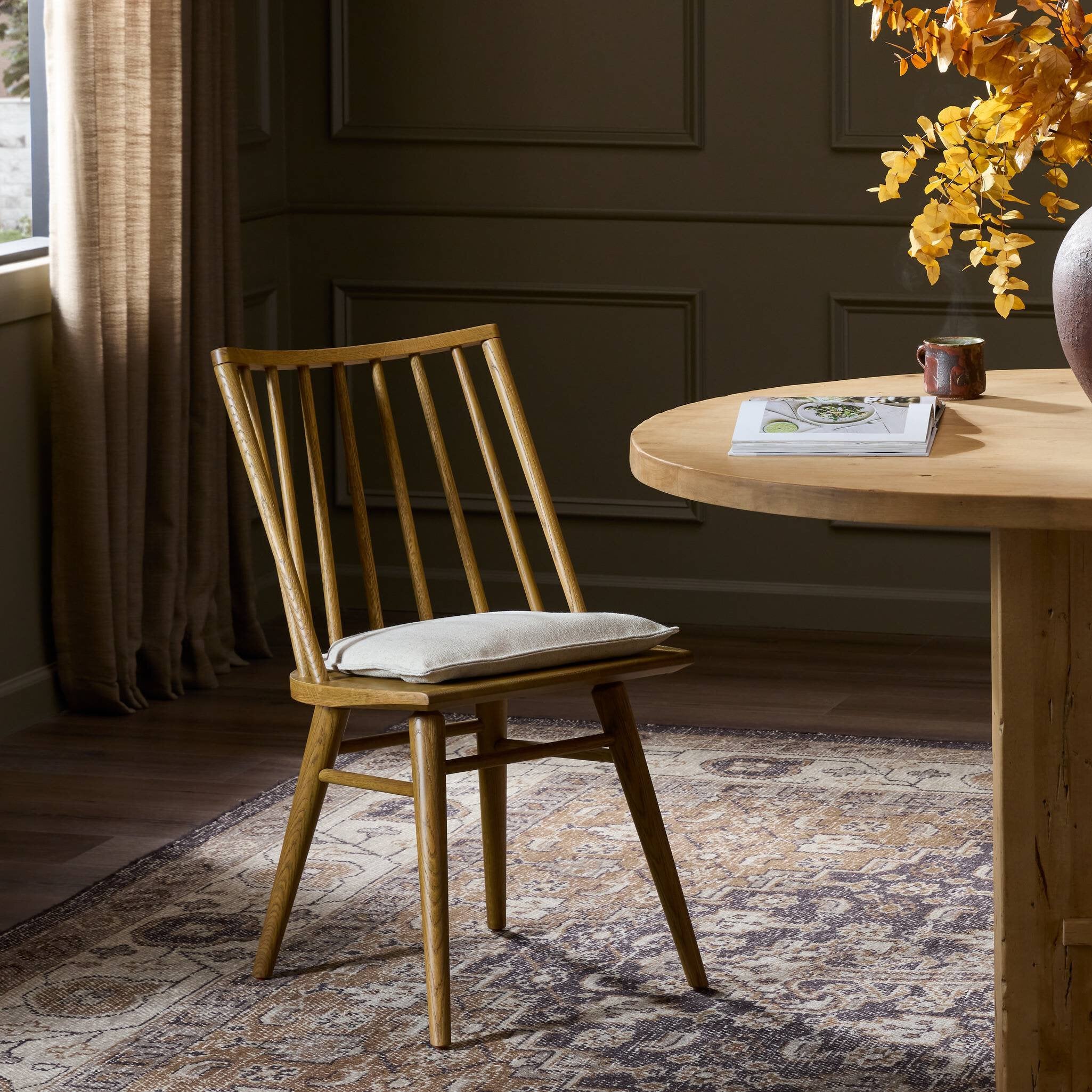 Four Hands Lewis Windsor Chair — Sandy Oak-Antwerp Natural