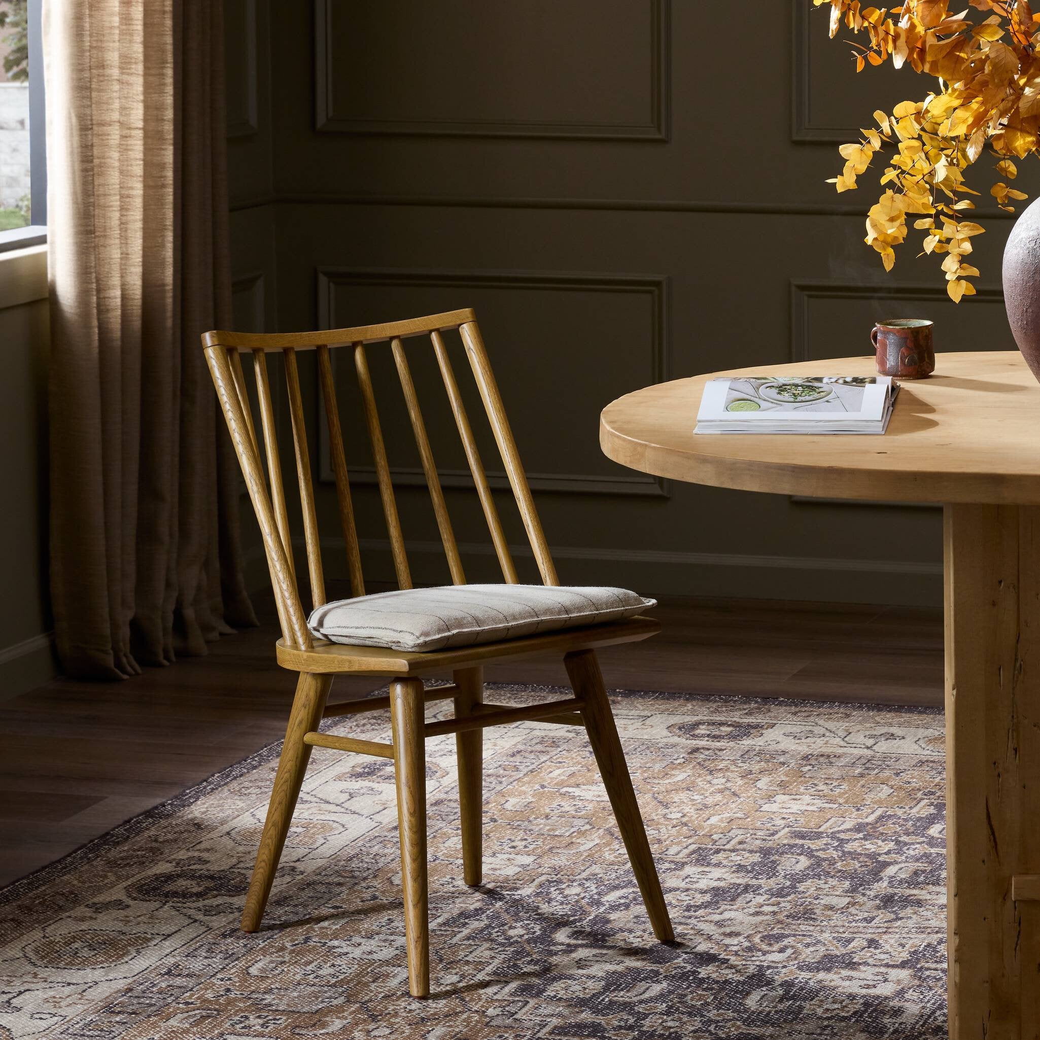 Four Hands Lewis Windsor Chair — Sandy Oak-Lavon Flint