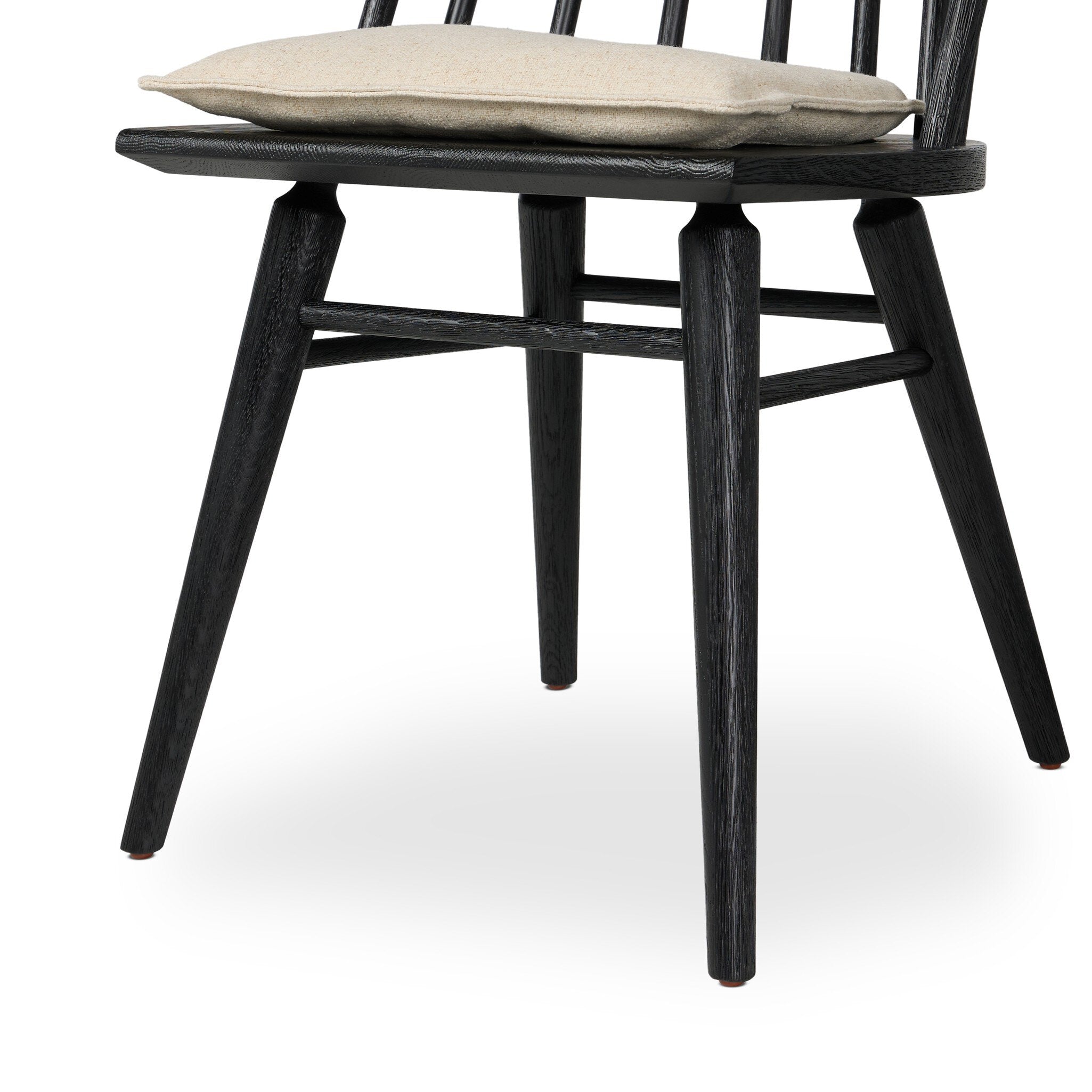 Four Hands Lewis Windsor Chair — Black Oak-Antwerp Natural