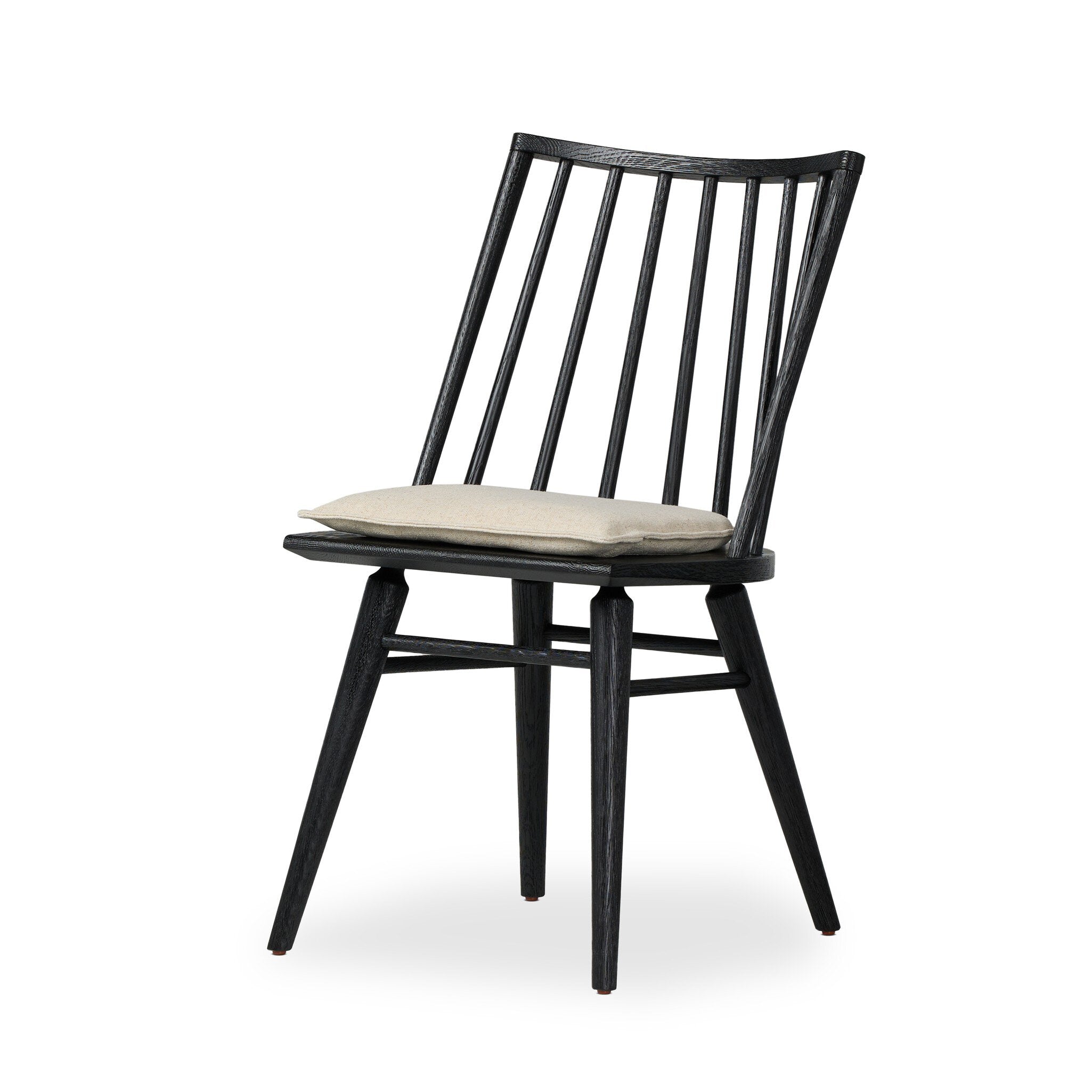 Four Hands Lewis Windsor Chair — Black Oak-Antwerp Natural