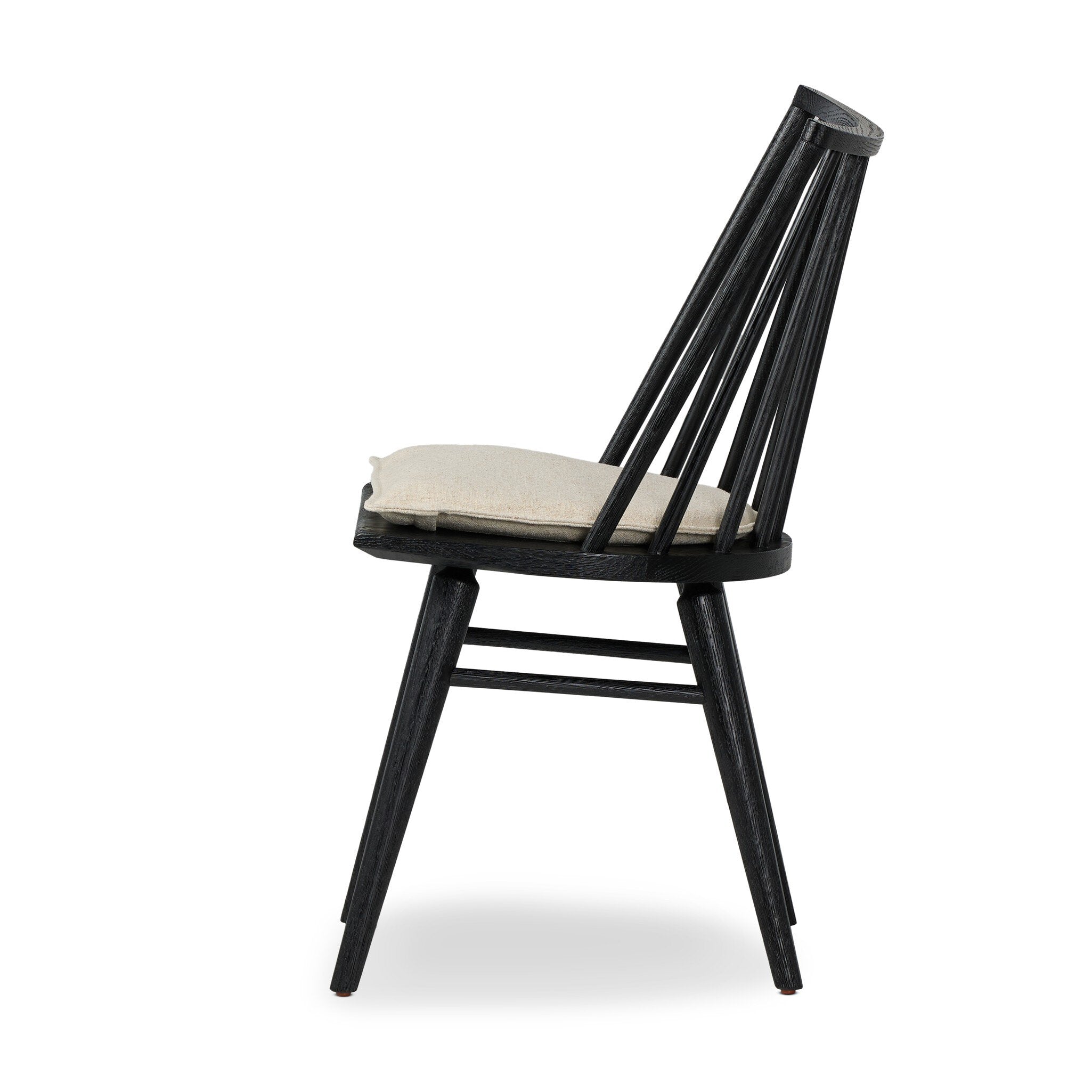 Four Hands Lewis Windsor Chair — Black Oak-Antwerp Natural