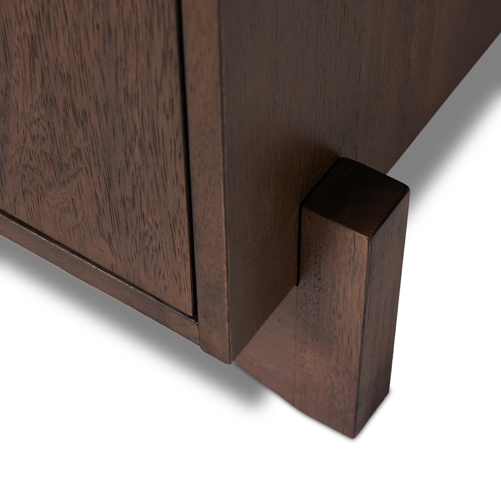 Four Hands Castillo Media Console — Chestnut Parawood-Chestnut Parawood Veneer-Gunmetal