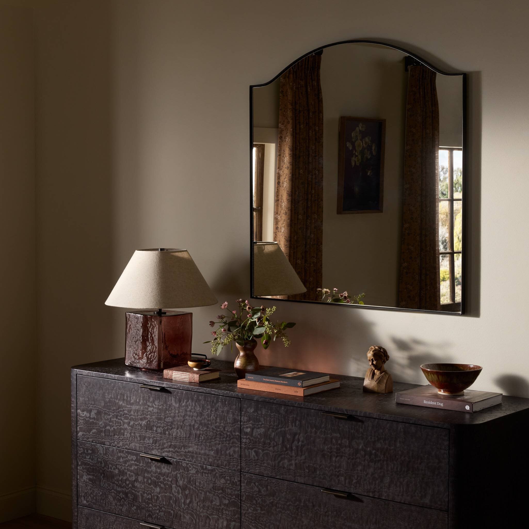 Four Hands Jacques Mirror — Gunmetal