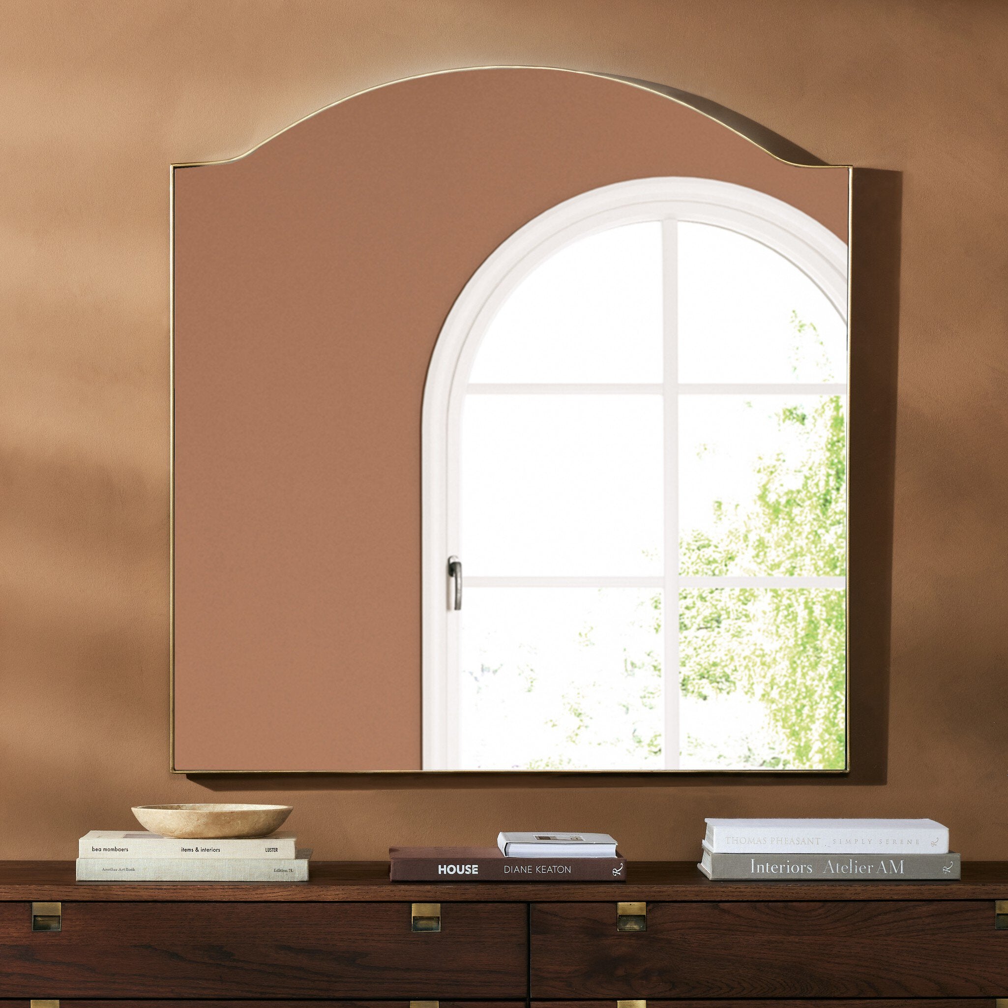 Four Hands Jacques Mirror — Antique Brass