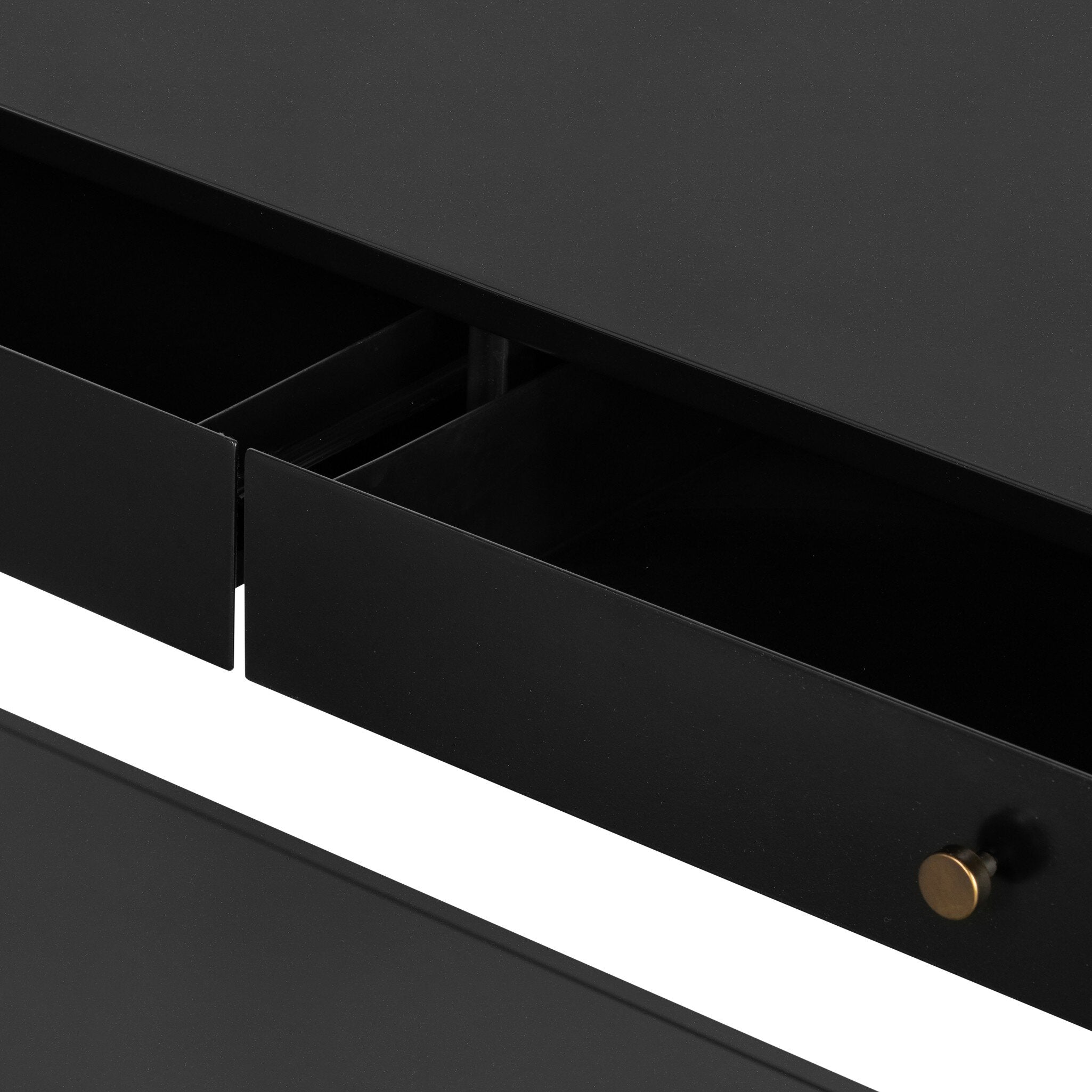 Four Hands Soto Console Table — Black-Weathered Bronze