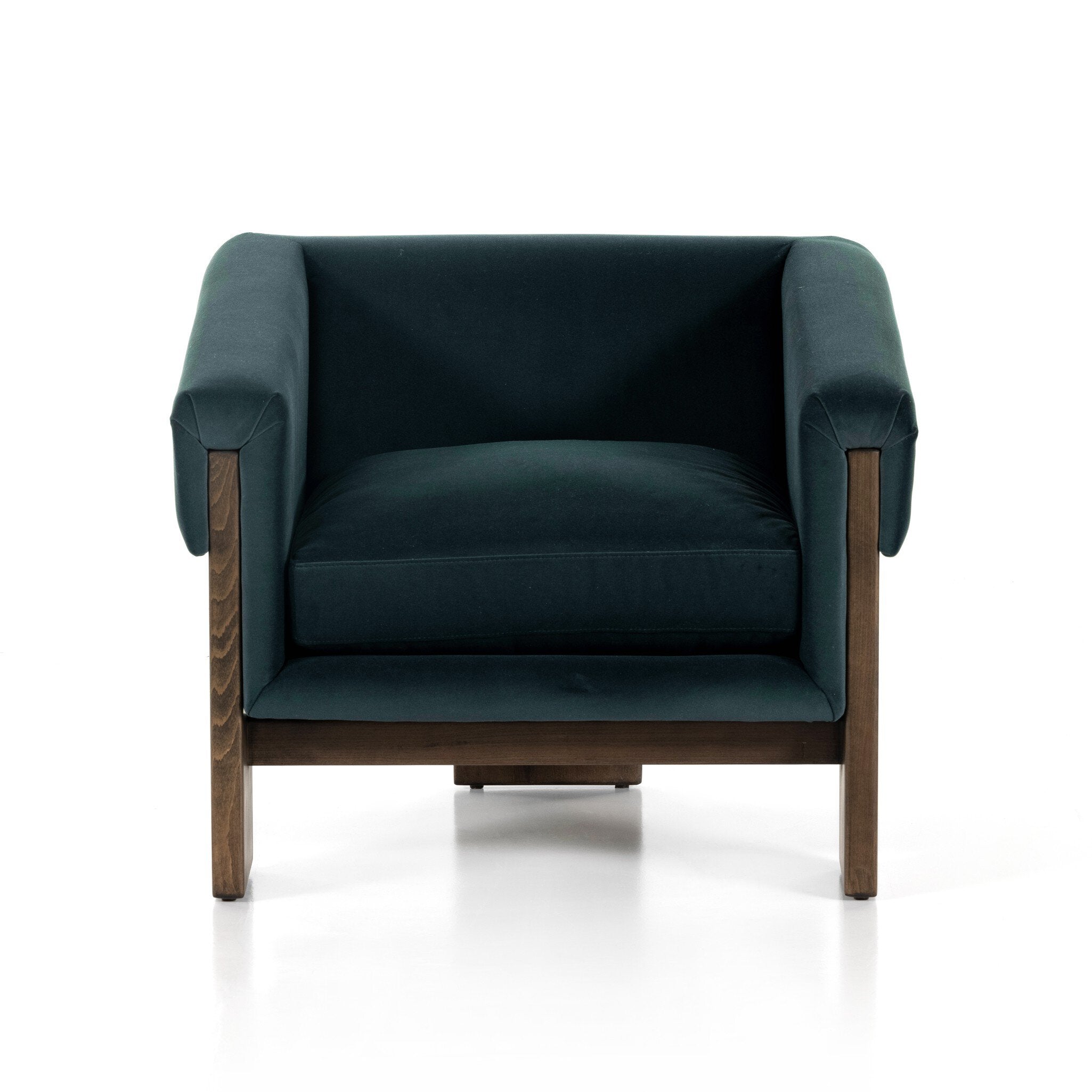 Four Hands Cairo Chair — Modern Velvet Smoke-Sienna Brown