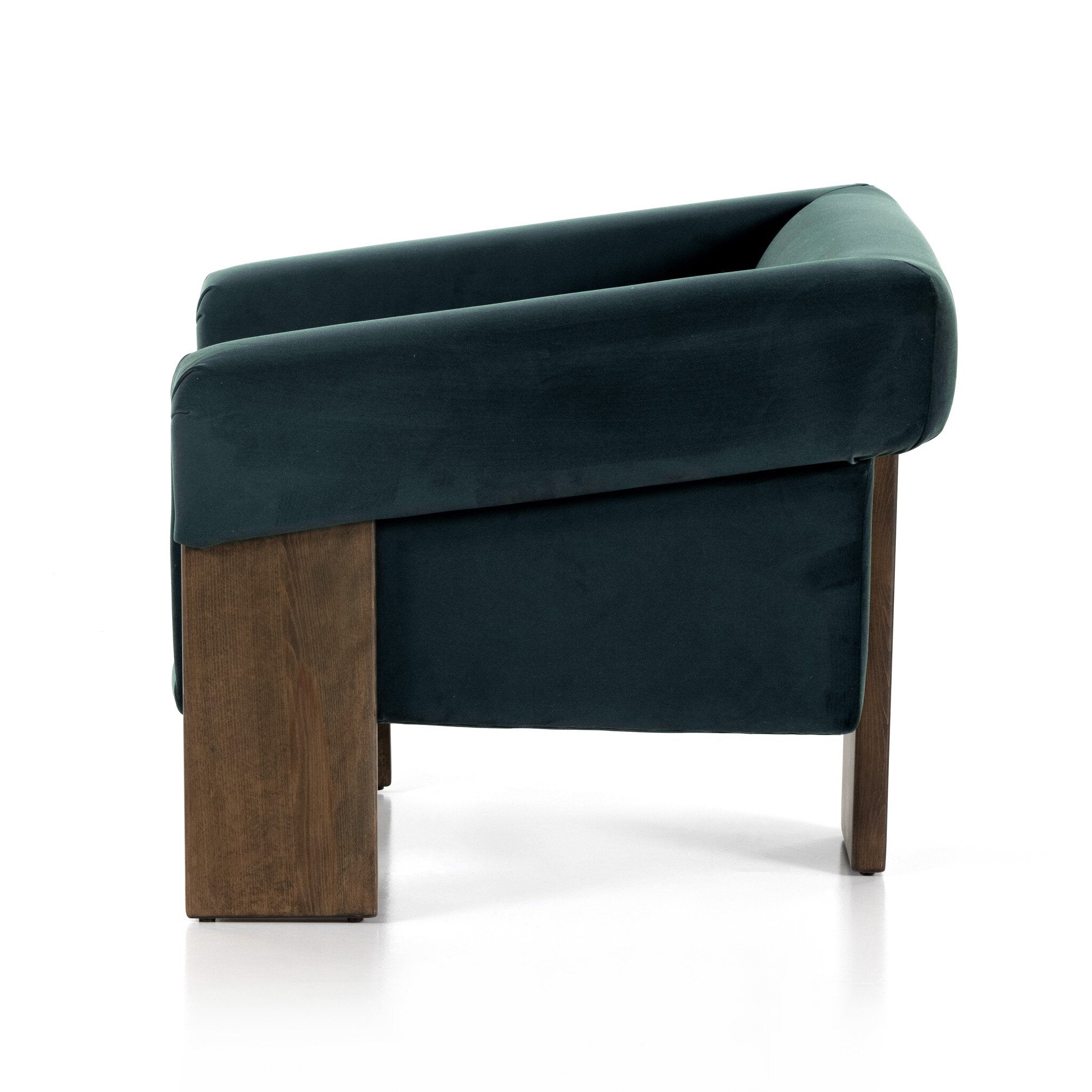Four Hands Cairo Chair — Modern Velvet Smoke-Sienna Brown