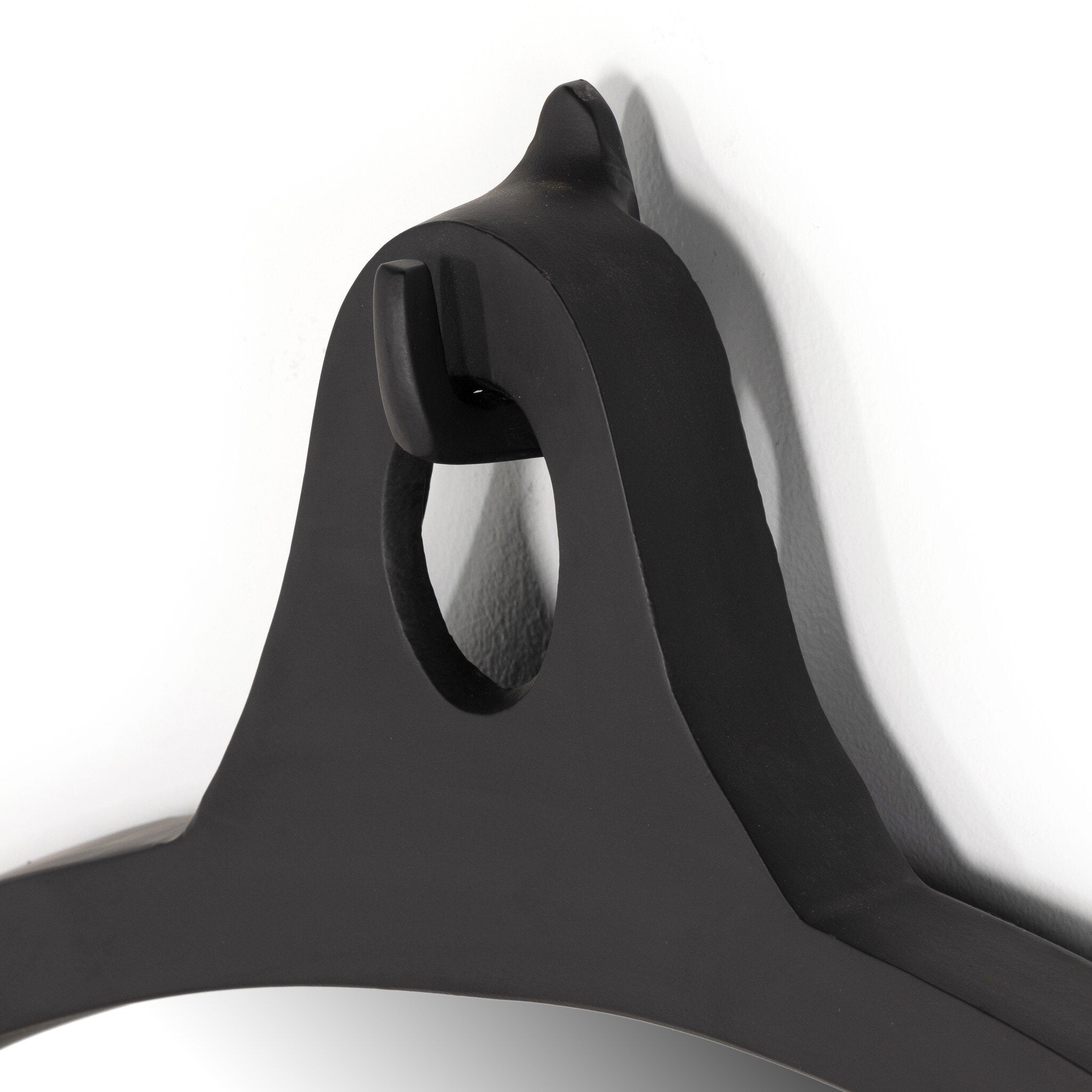 Four Hands Hyde Round Mirror — Black Aluminum