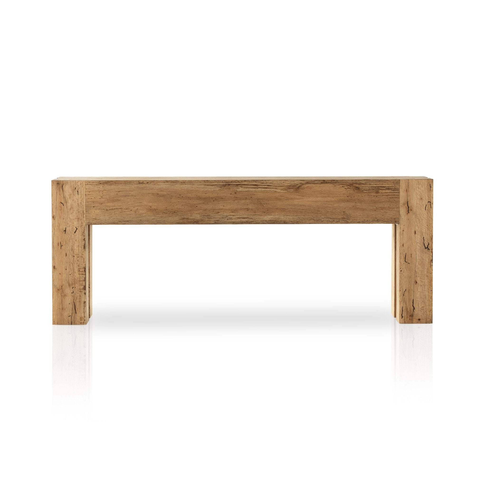 Four Hands Abaso Console Table — Rustic Wormwood Oak