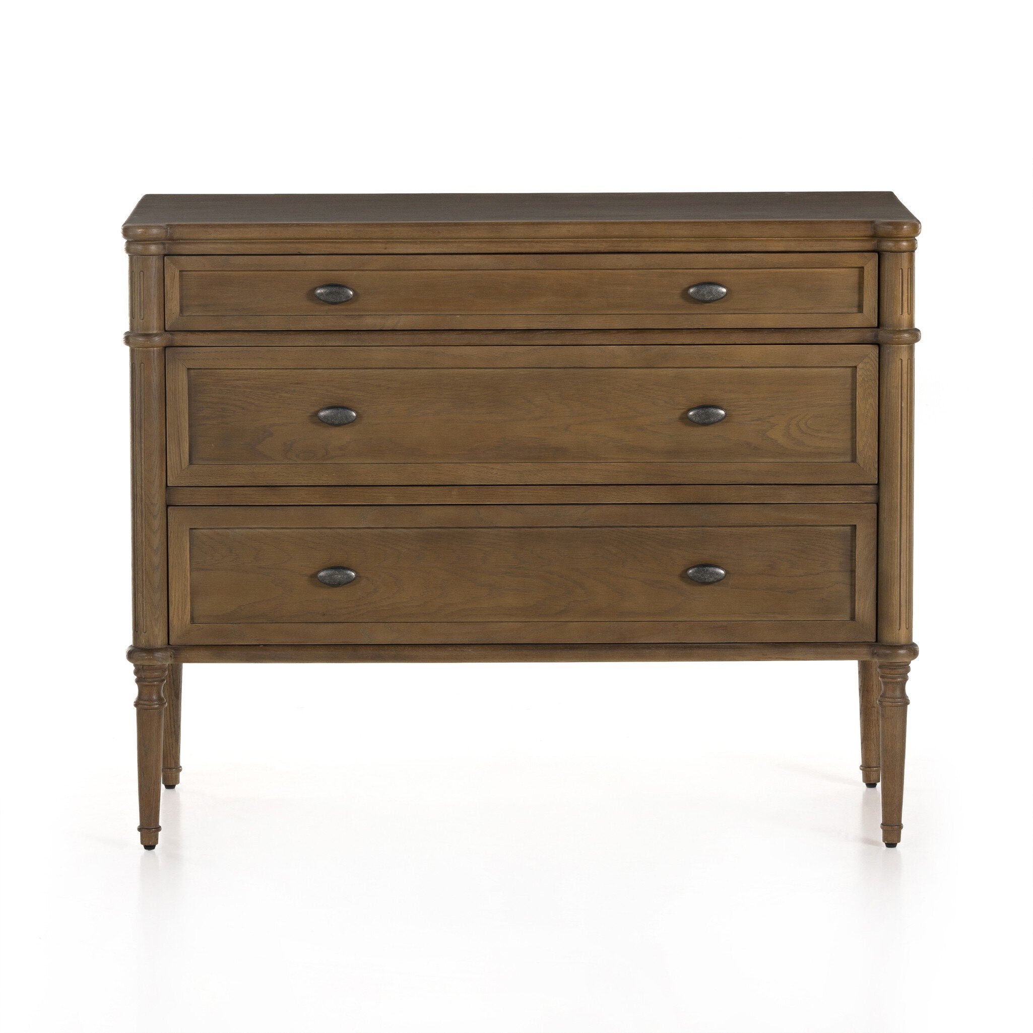 Four Hands Toulouse Chest — Toasted Oak-Toasted Oak Veneer-Aged Brass