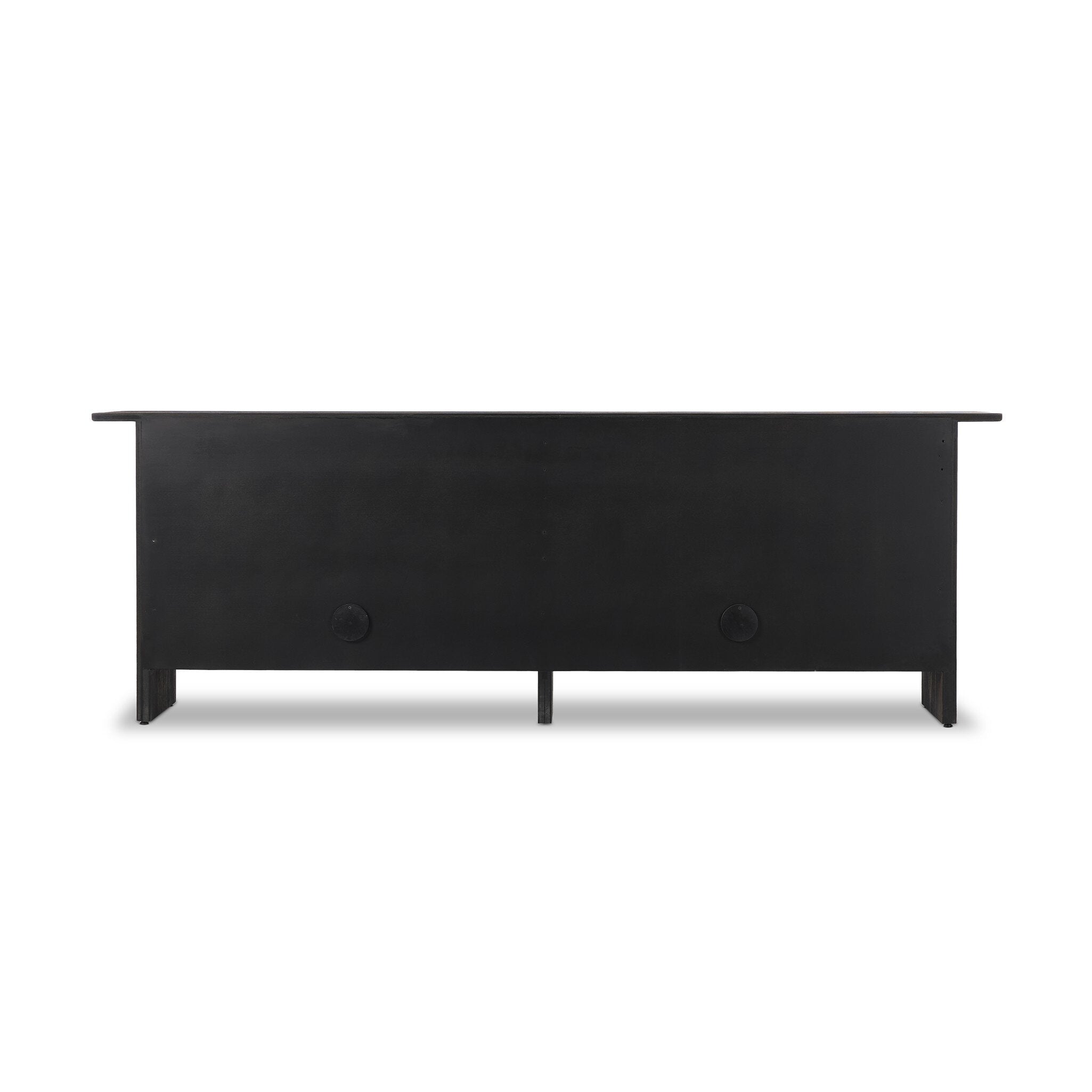 Four Hands Humphrey Round End Table — Coal on Oak-Coal on Oak Veneer