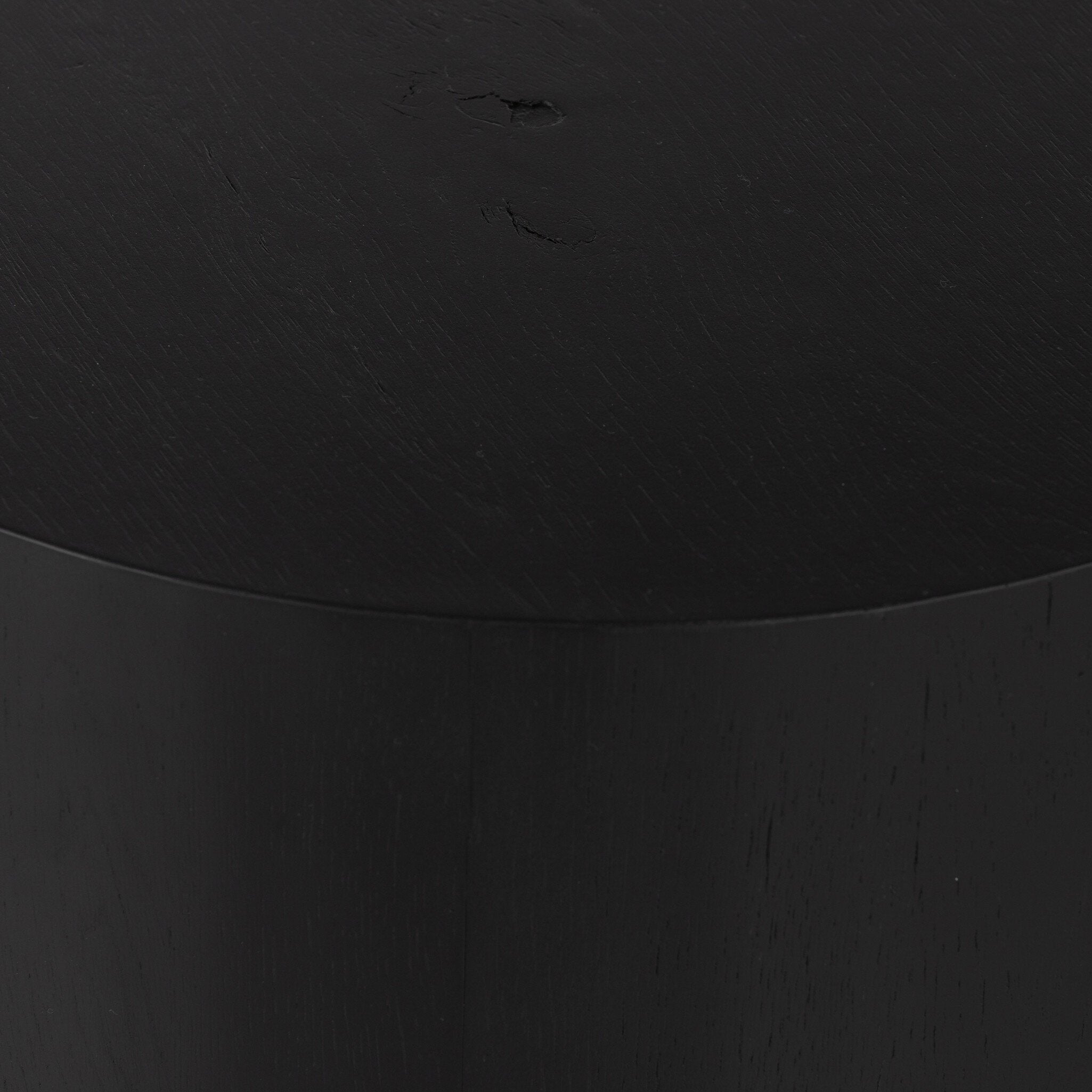 Four Hands Humphrey Round End Table — Coal on Oak-Coal on Oak Veneer