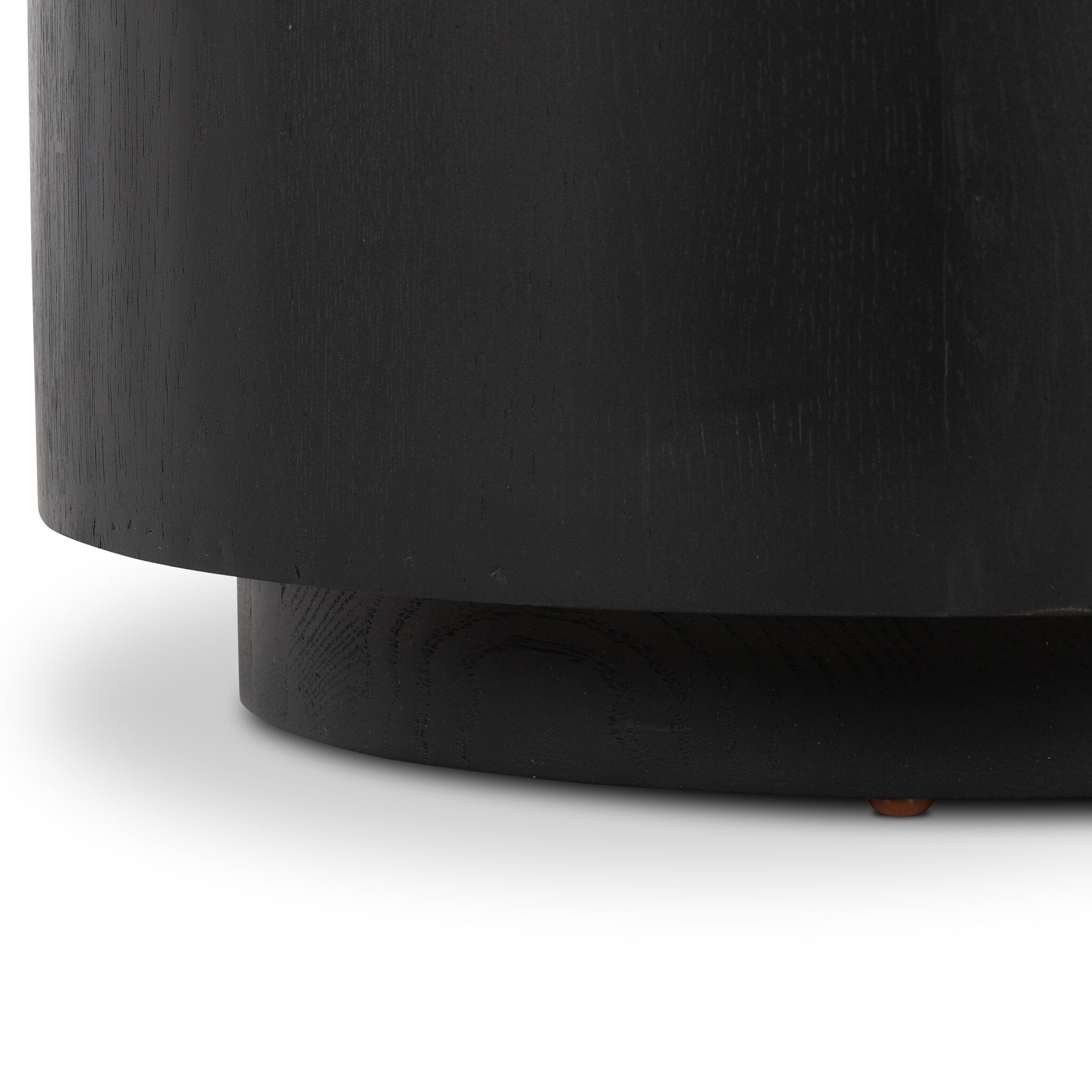 Four Hands Humphrey Round End Table — Coal on Oak-Coal on Oak Veneer