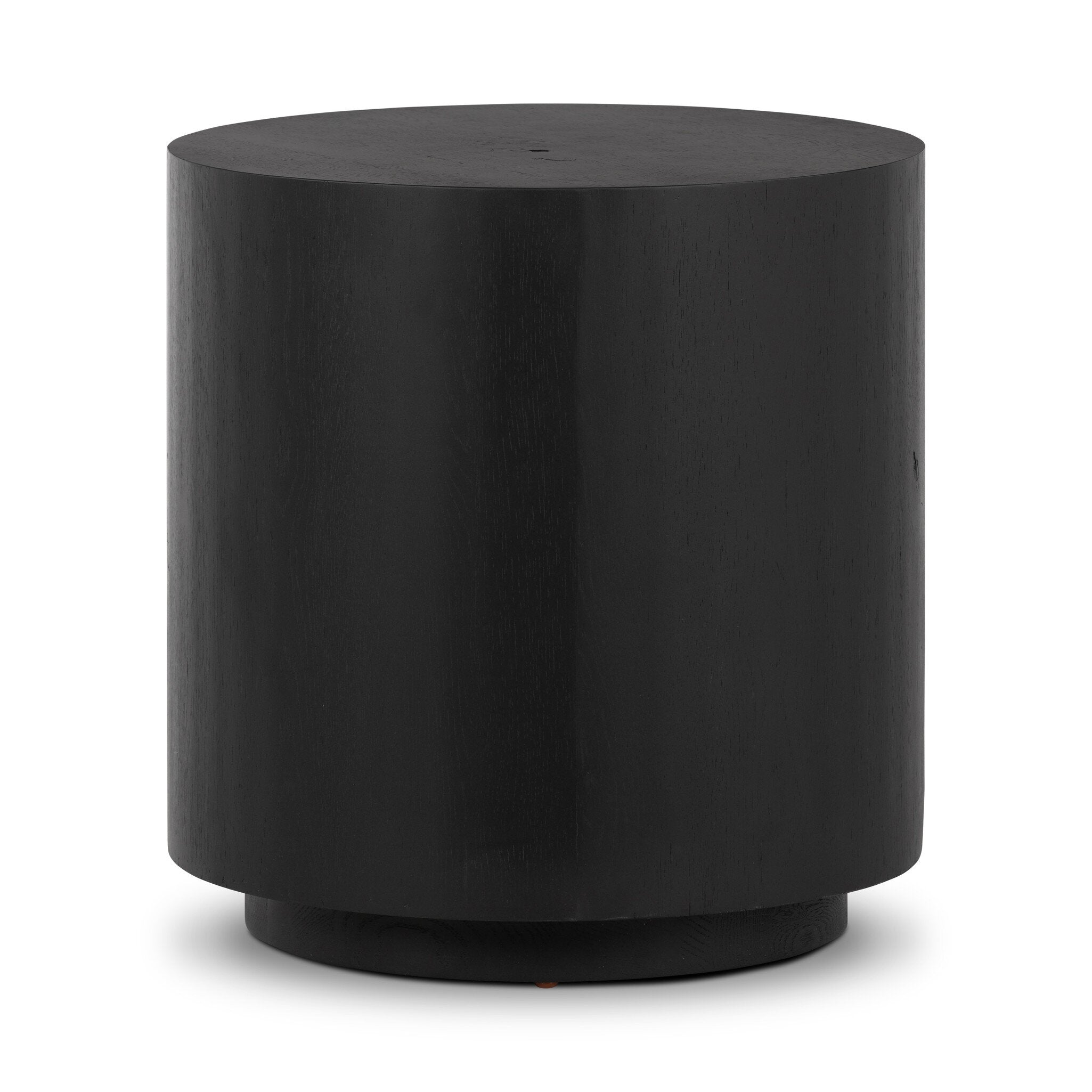 Four Hands Humphrey Round End Table — Coal on Oak-Coal on Oak Veneer