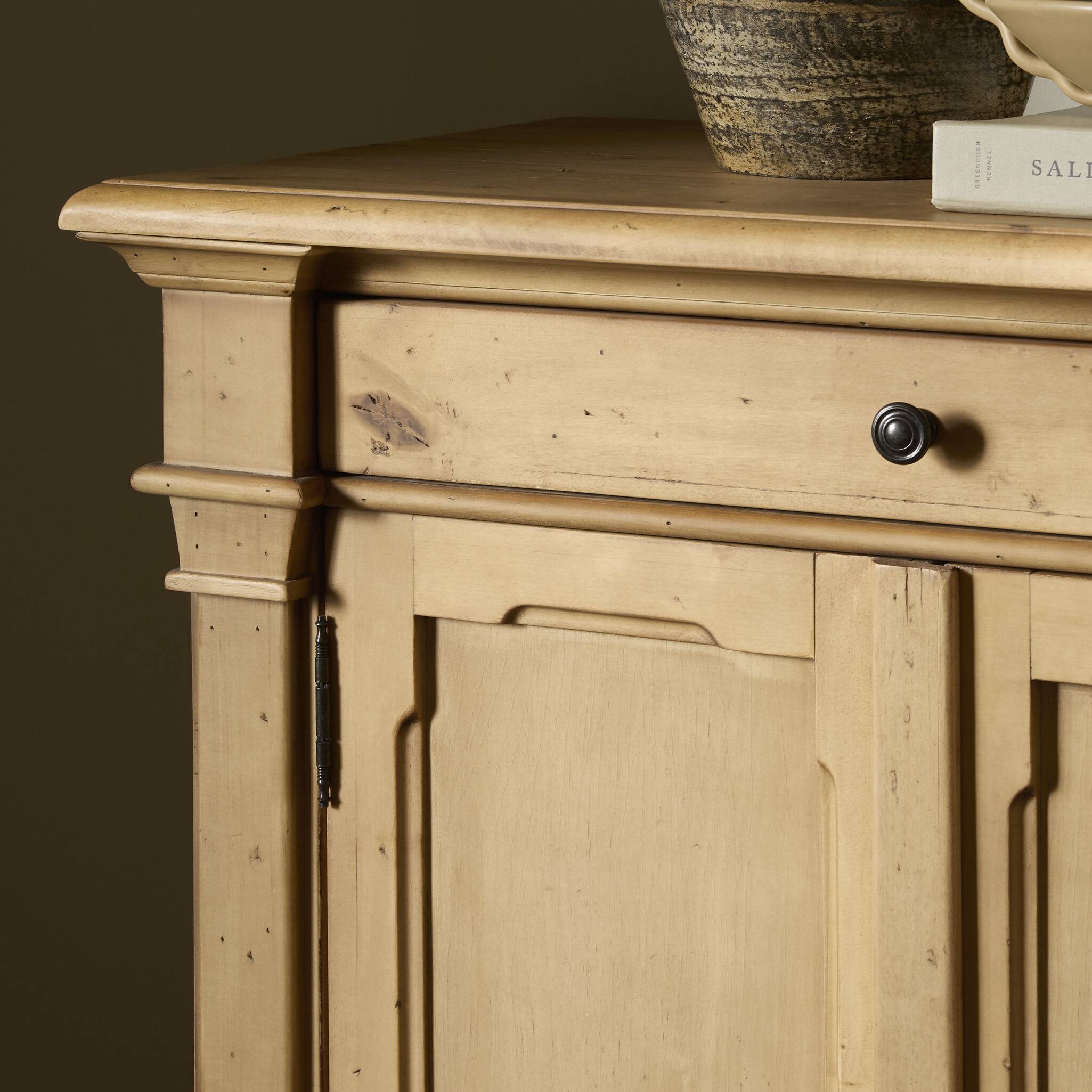 Four Hands Marjorie Sideboard — Bleached Birch-Distressed Copper