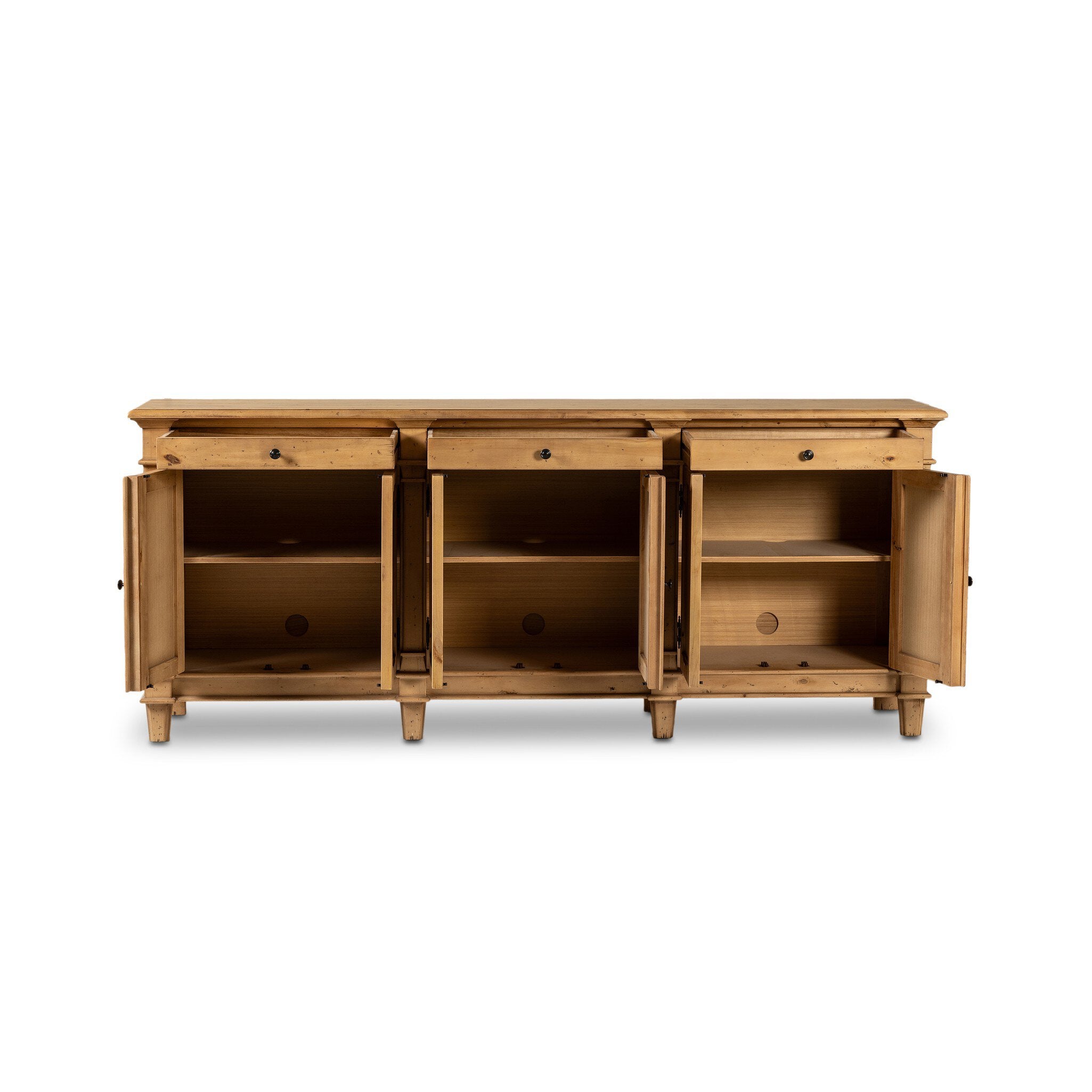 Four Hands Marjorie Sideboard — Bleached Birch-Distressed Copper