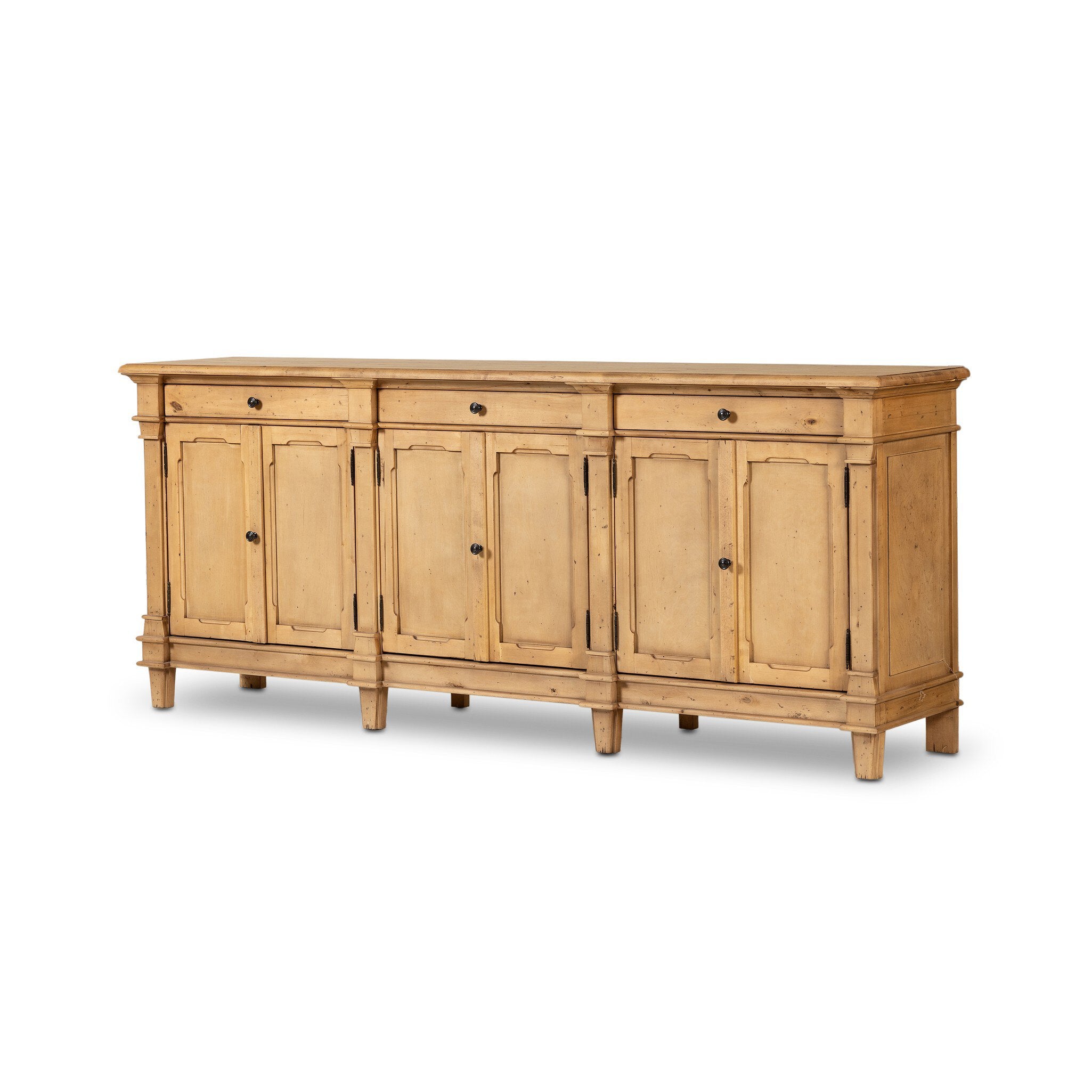 Four Hands Marjorie Sideboard — Bleached Birch-Distressed Copper