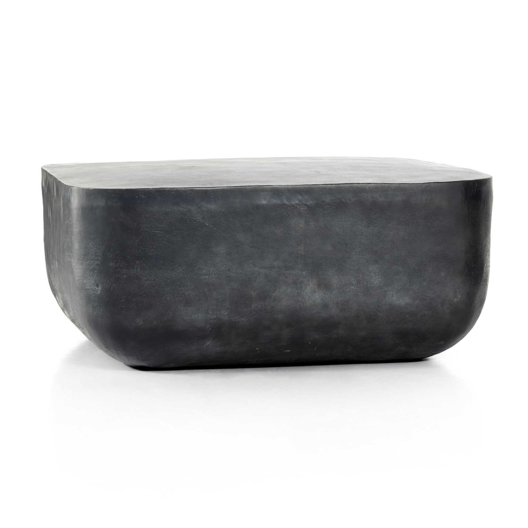 Four Hands Basil Square Outdoor Coffee Table — Aged Grey