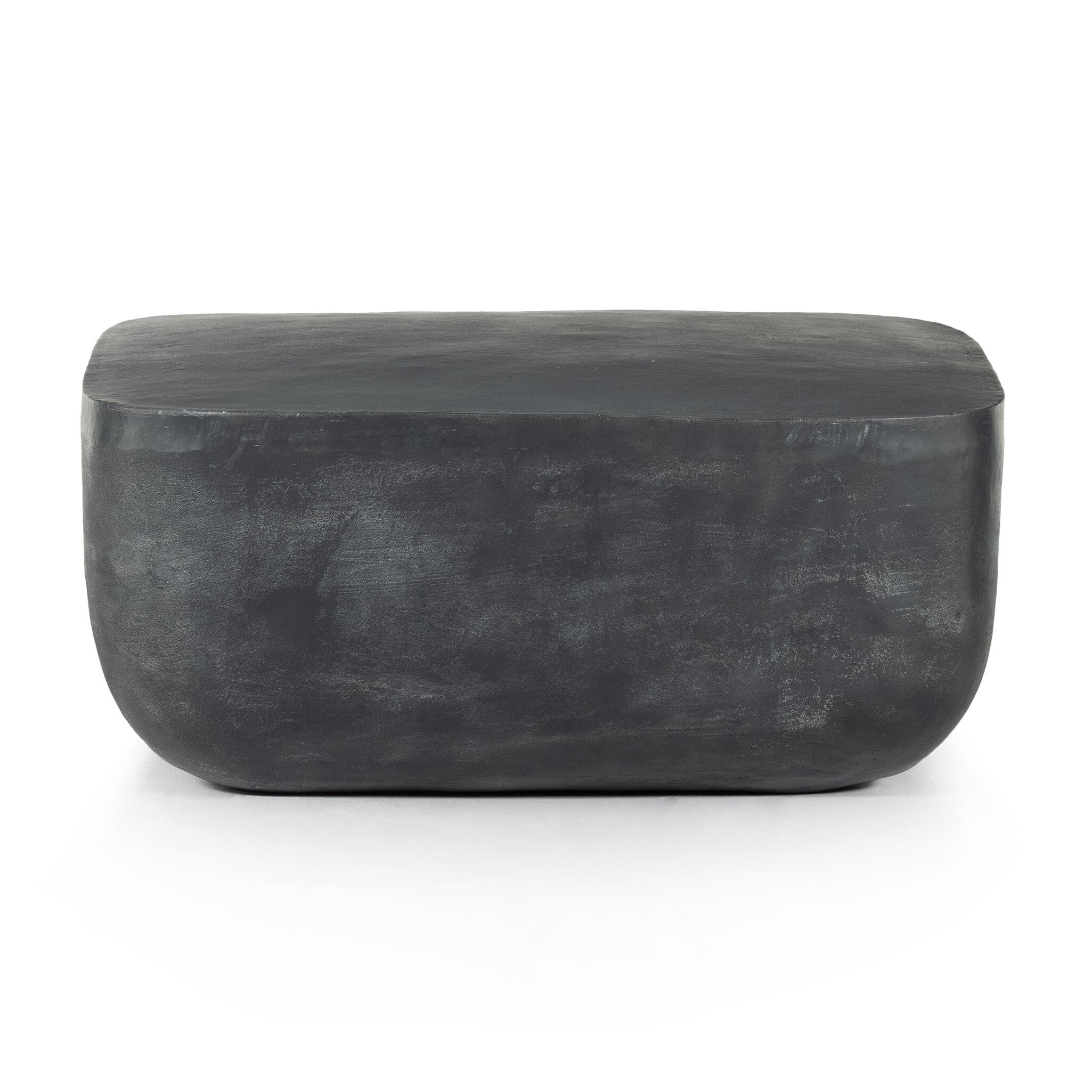 Four Hands Basil Square Outdoor Coffee Table — Aged Grey