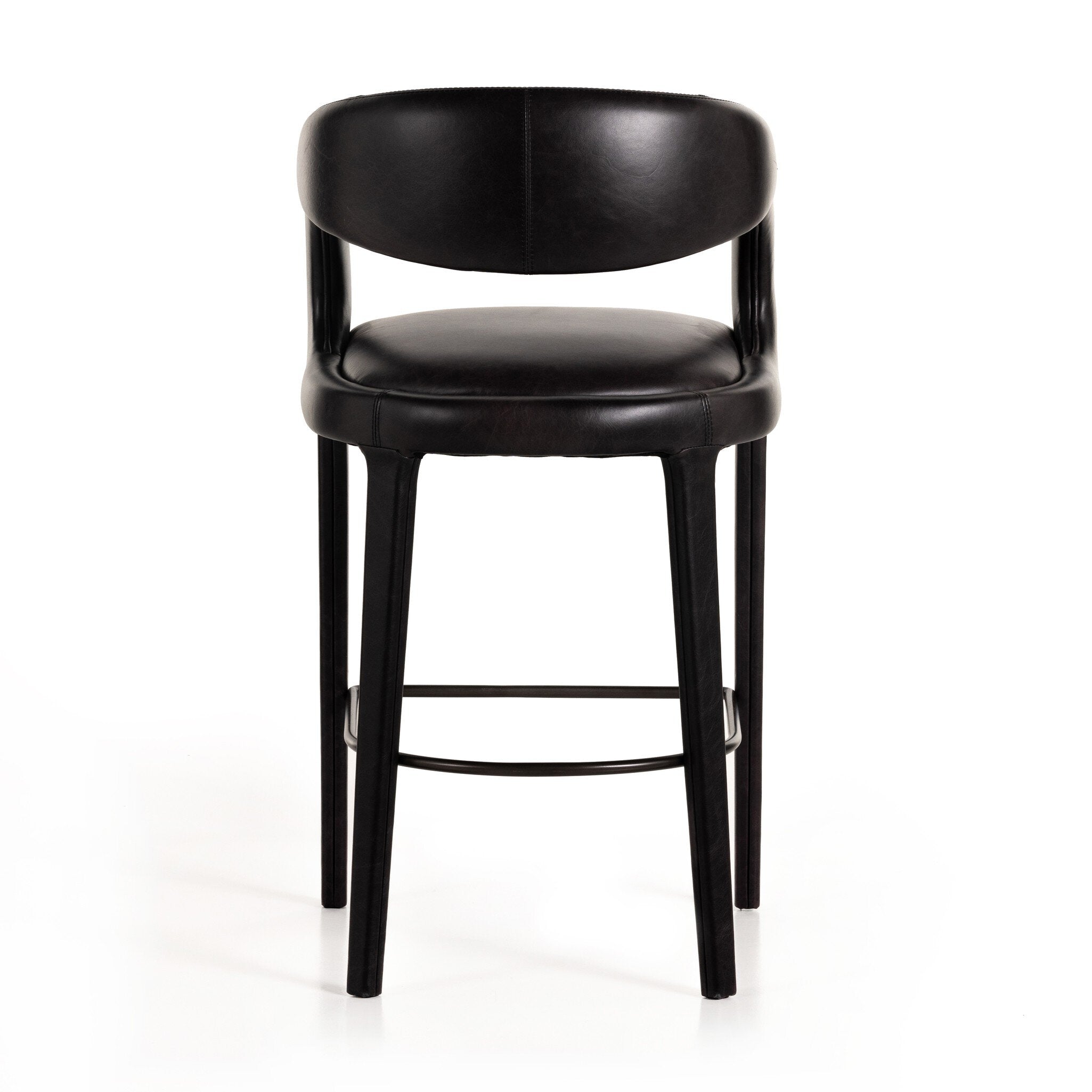 Four Hands Hawkins Bar + Counter Stool — Sonoma Black-Gunmetal-Bar