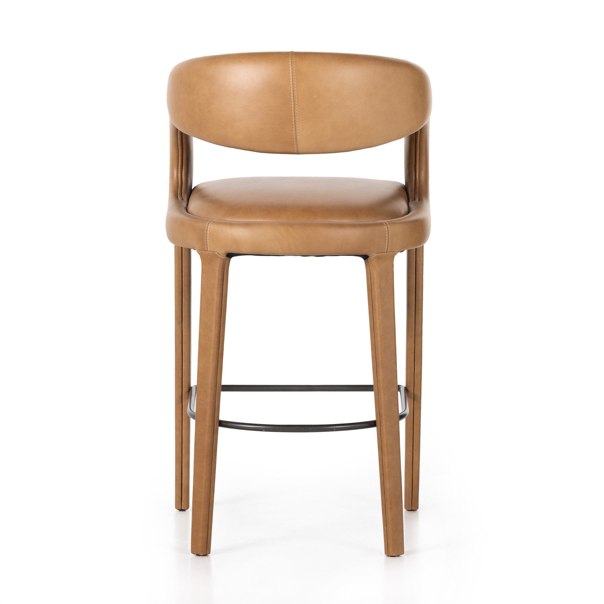 Four Hands Hawkins Bar + Counter Stool — Sonoma Butterscotch-Gunmetal-Bar