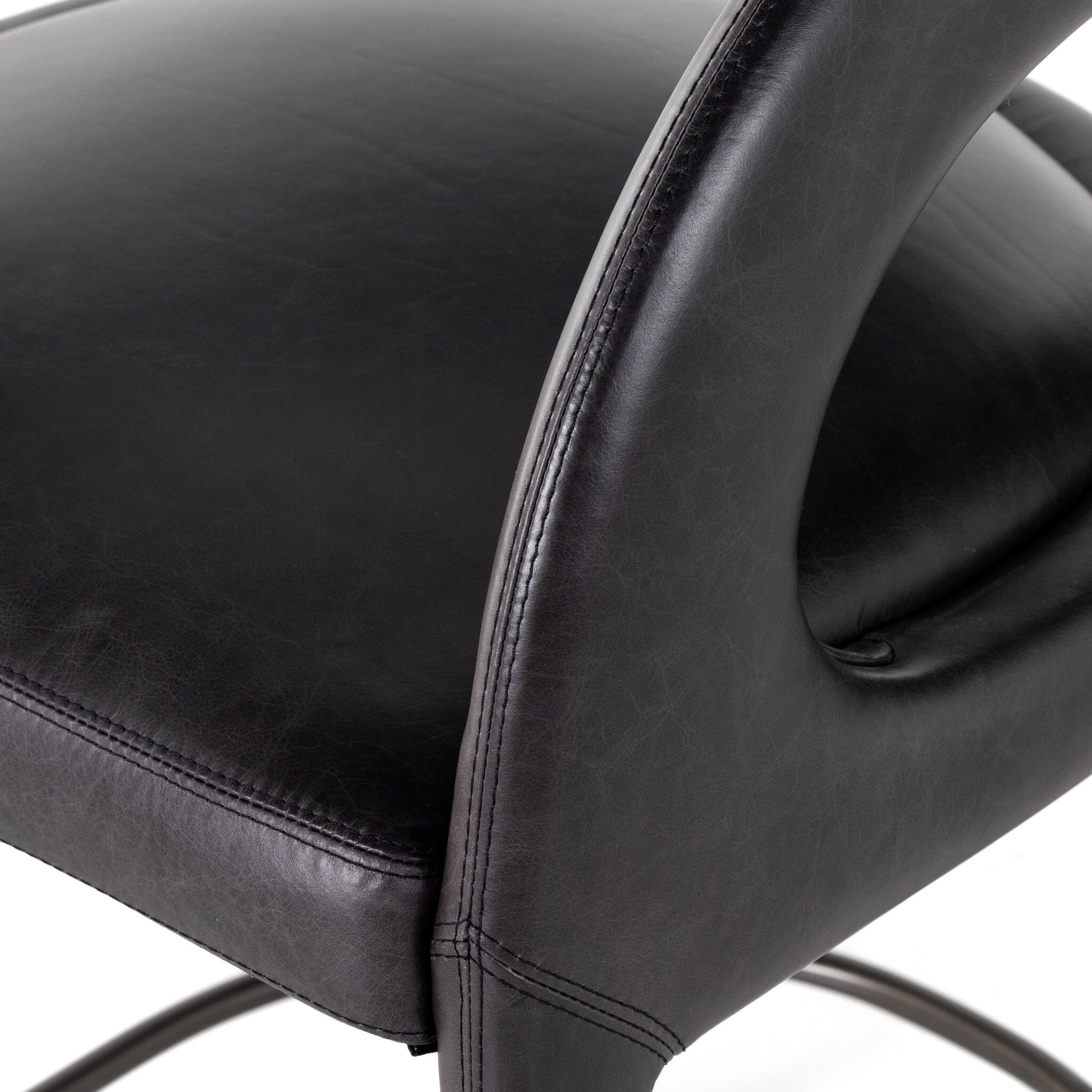 Four Hands Hawkins Bar + Counter Stool — Sonoma Black-Gunmetal-Counter
