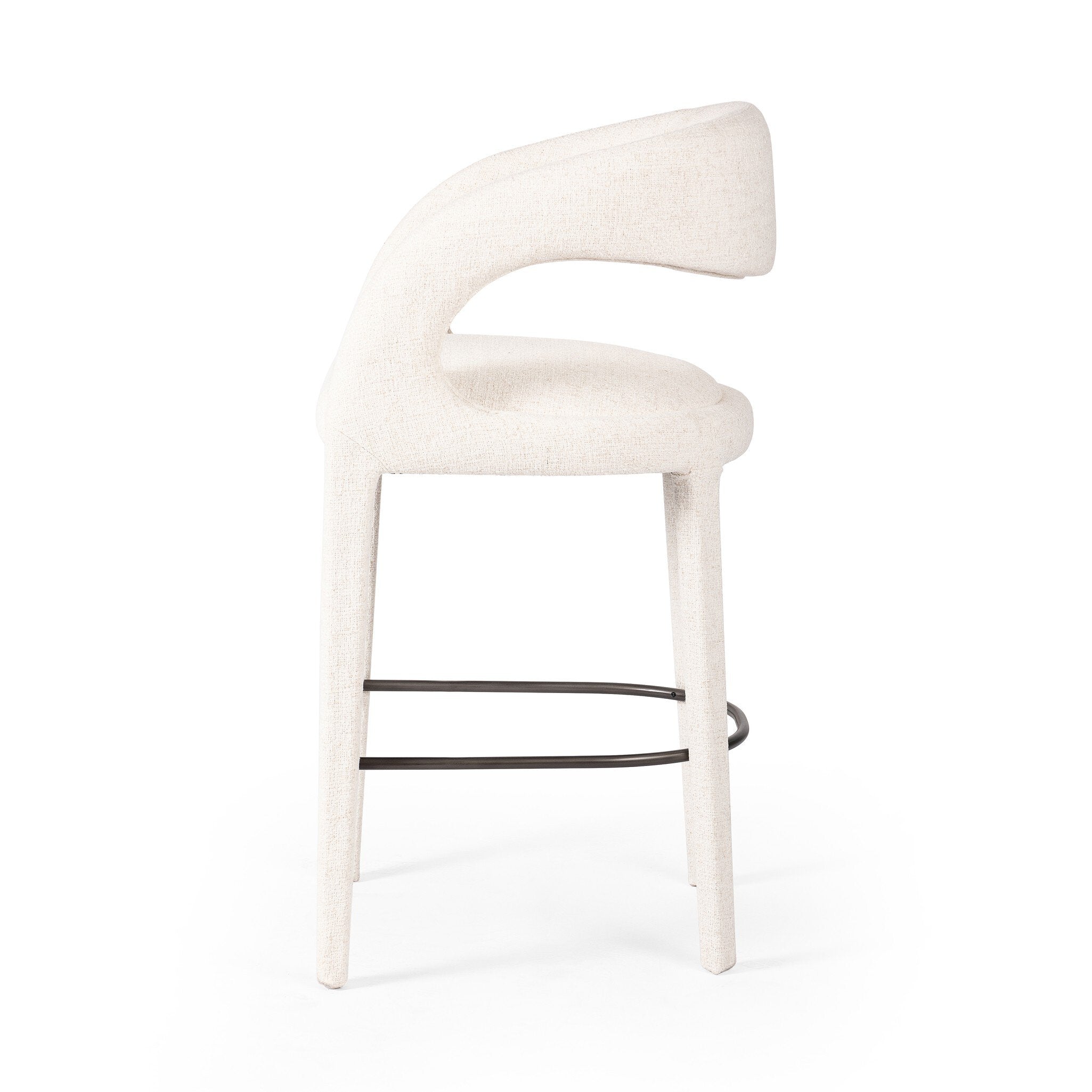 Four Hands Hawkins Bar + Counter Stool — Omari Natural-Gunmetal-Bar