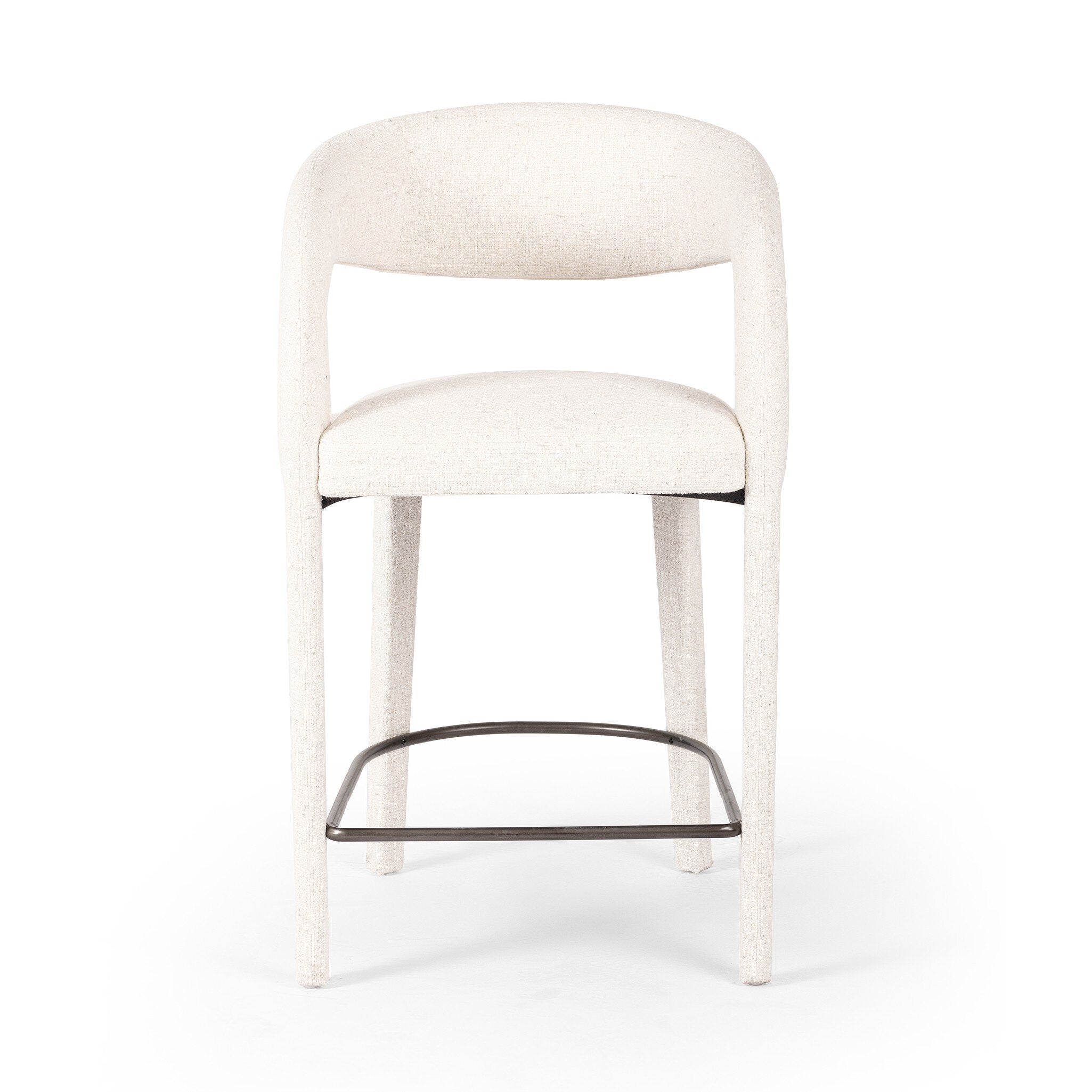 Four Hands Hawkins Bar + Counter Stool — Omari Natural-Gunmetal-Counter