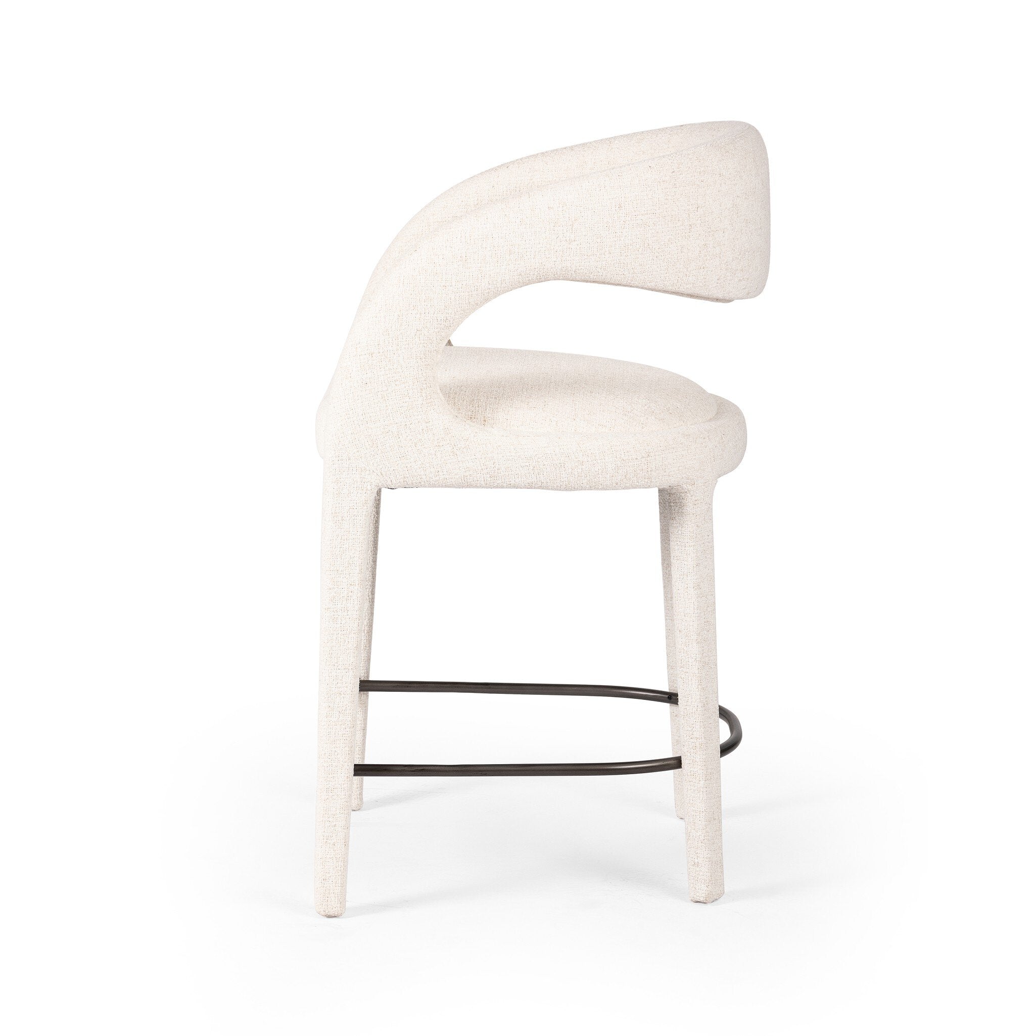 Four Hands Hawkins Bar + Counter Stool — Omari Natural-Gunmetal-Counter