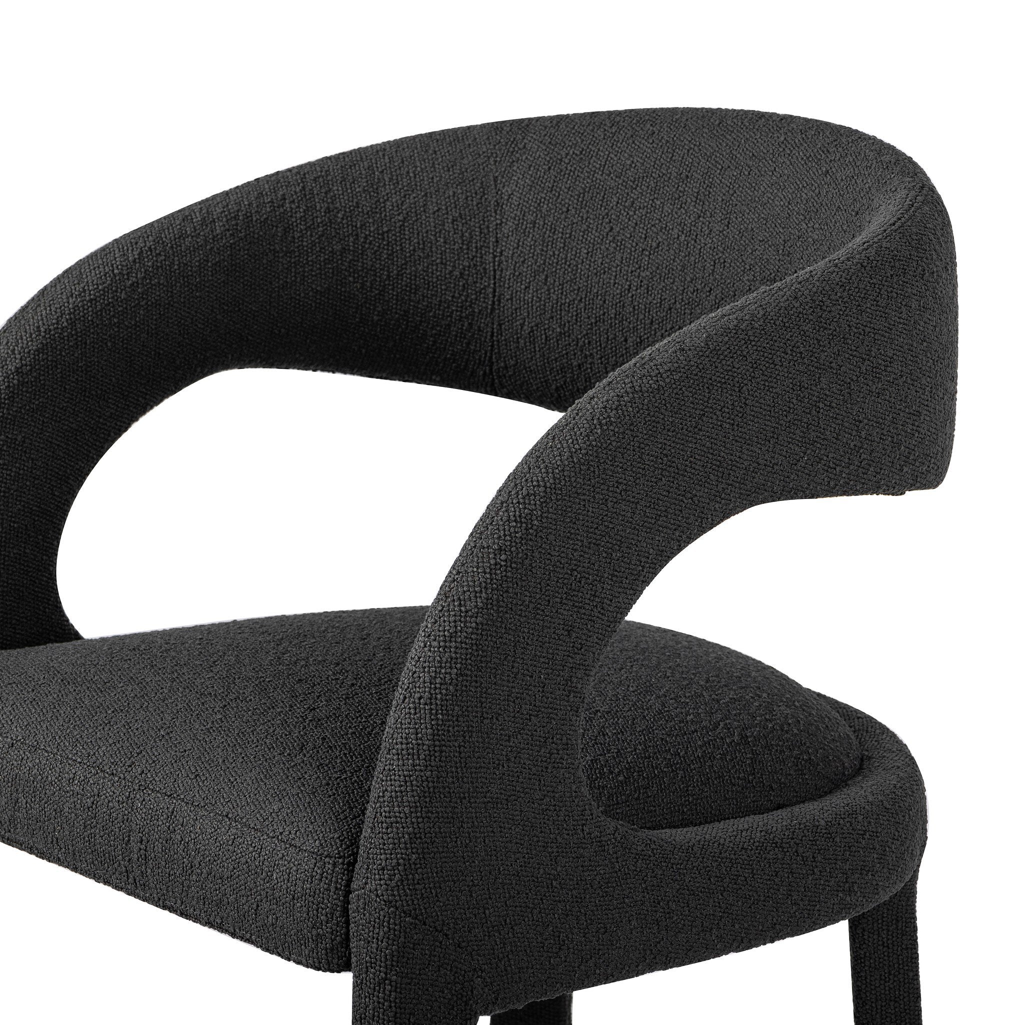 Four Hands Hawkins Bar + Counter Stool — FIQA Boucle Charcoal-Gunmetal-Bar