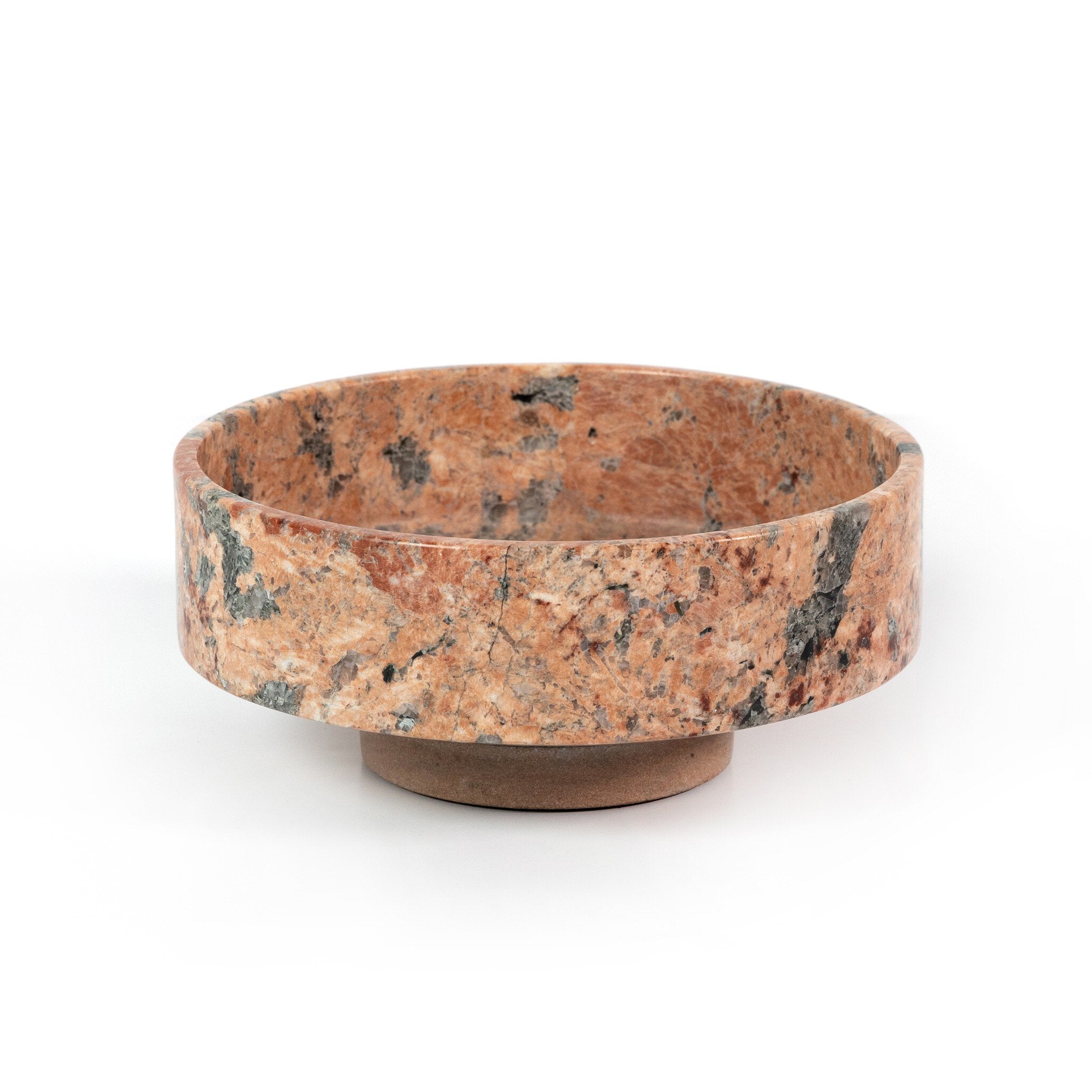Four Hands Fray Bowl — Red Dune Marble-Terracotta Sandstone