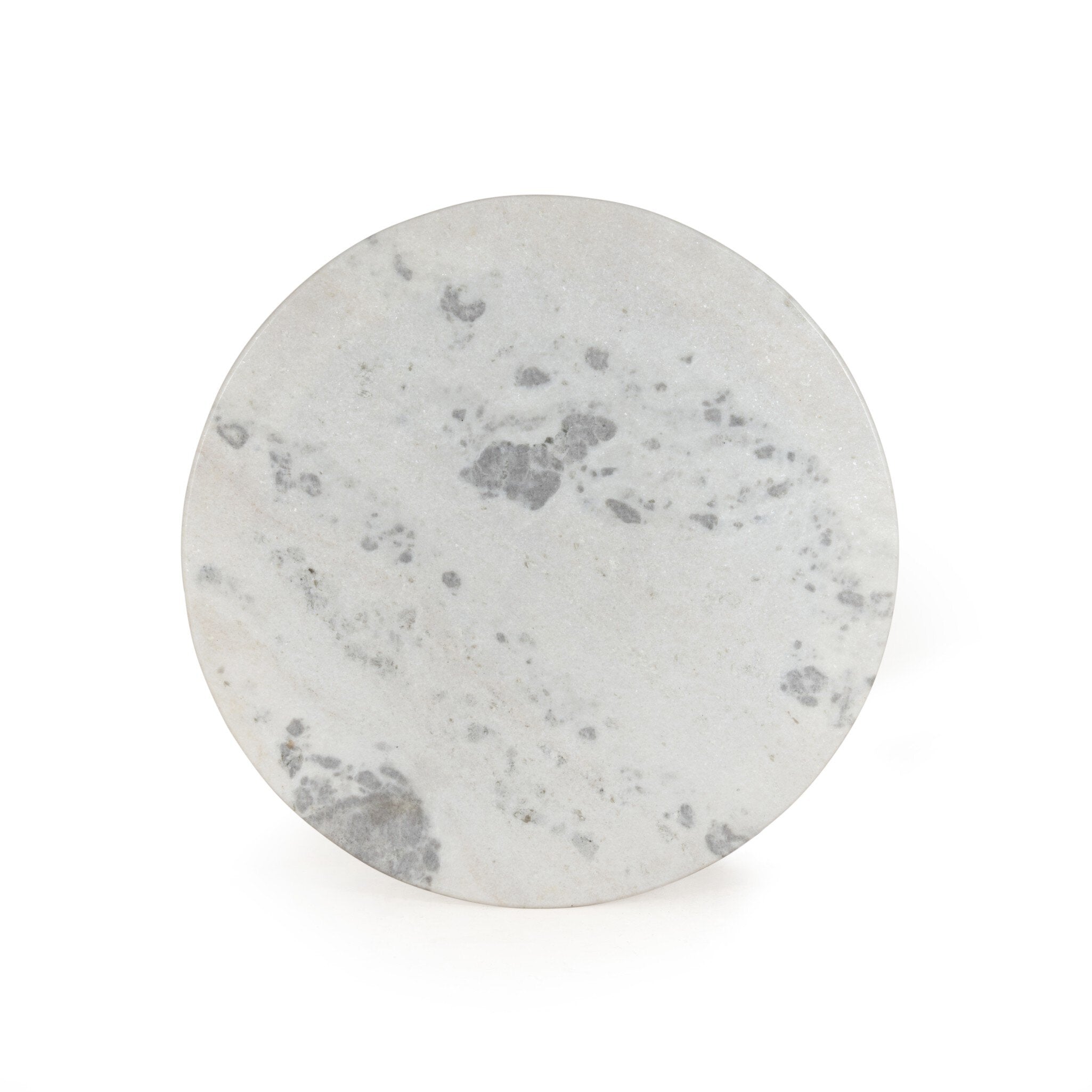 Four Hands Lucy Round Dining Table — Carbon Wash-White Marble