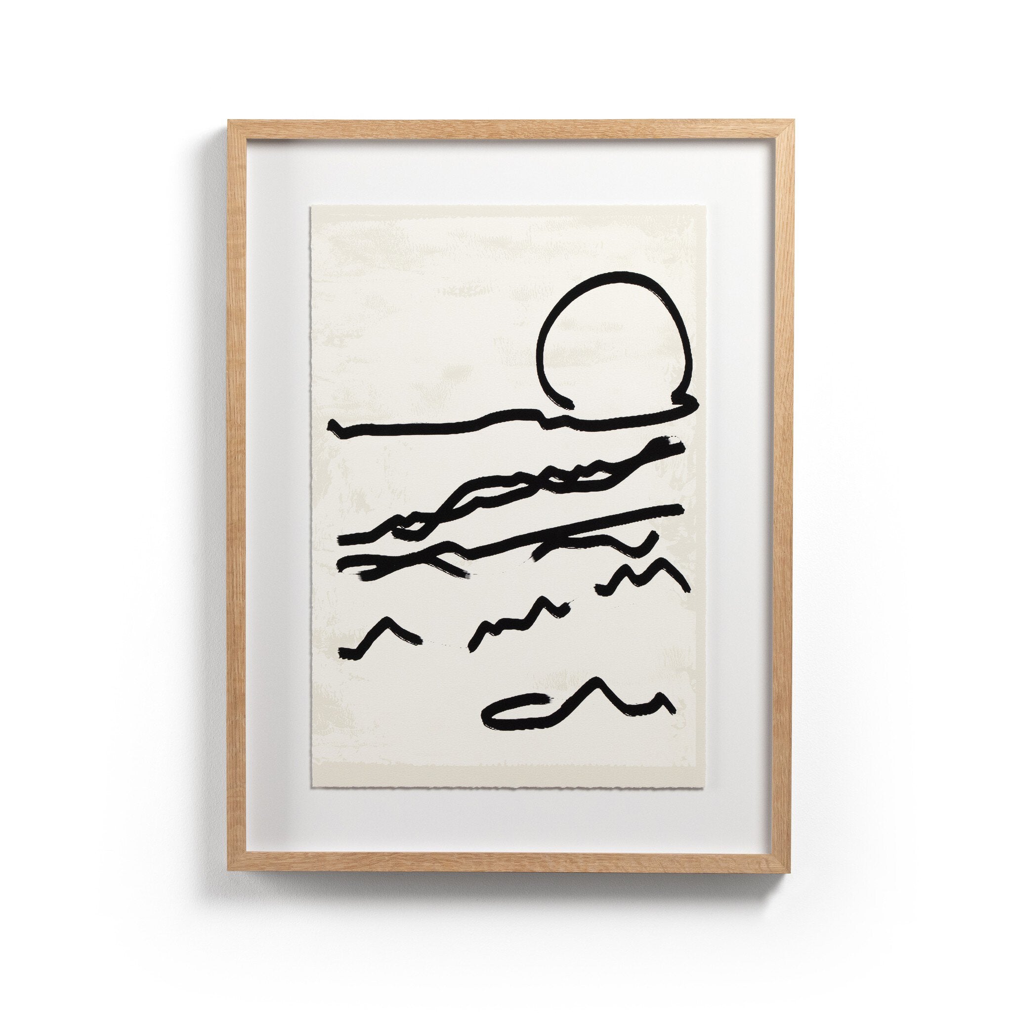 Four Hands Mountain High I by Coup d'Esprit — 230427-001 - 24.0x32.0-Vertical Grain 2.5 White Oak-Medium