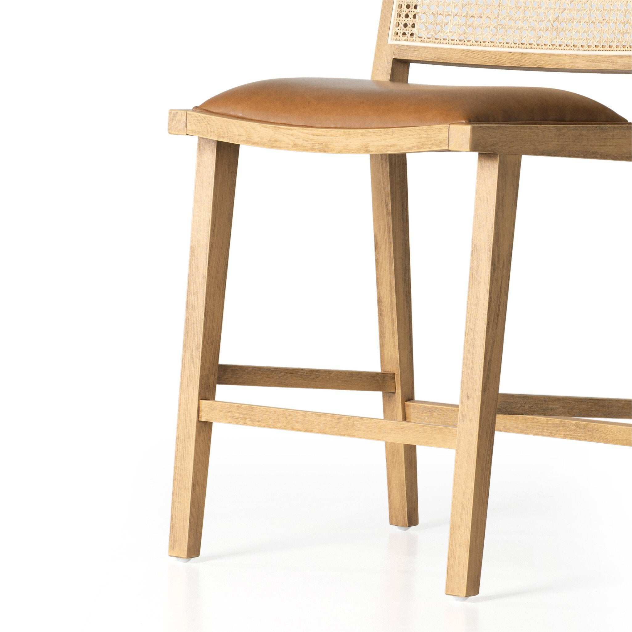 Four Hands Sage Bar + Counter Stool — Sierra Butterscotch-Natural Beech-Natural Cane-Counter
