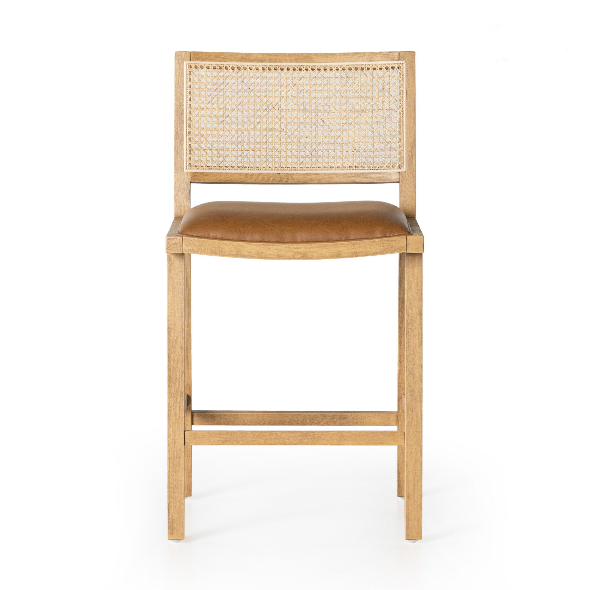 Four Hands Sage Bar + Counter Stool — Sierra Butterscotch-Natural Beech-Natural Cane-Counter