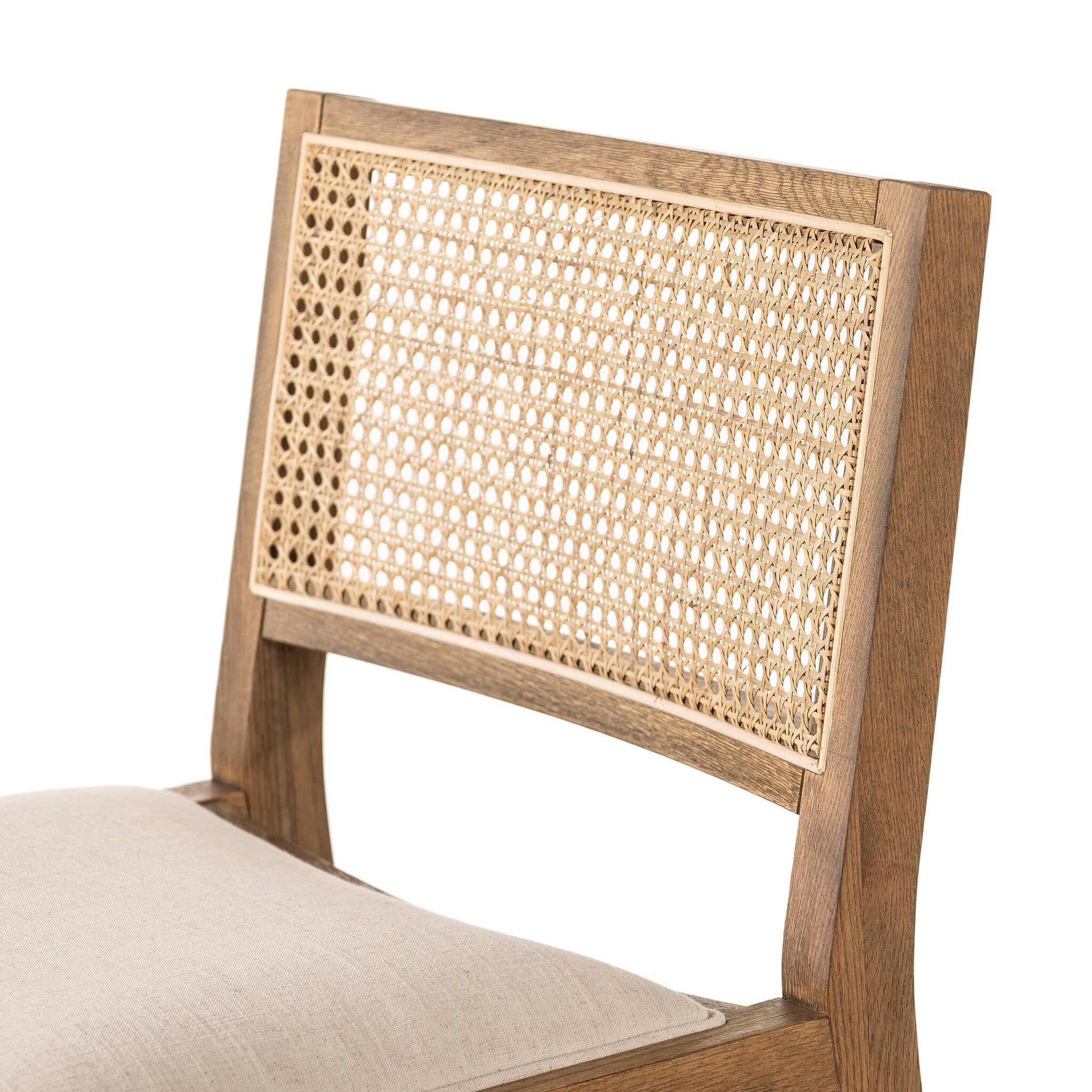 Four Hands Sage Bar + Counter Stool — Savile Flax-Toasted Oak-Natural Cane-Bar