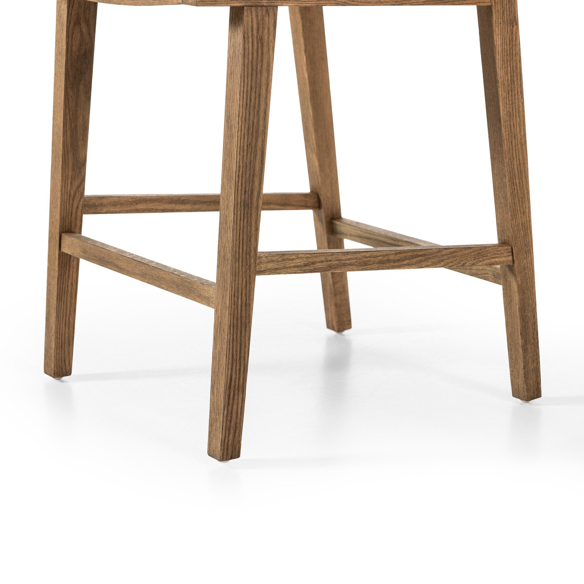 Four Hands Sage Bar + Counter Stool — Savile Flax-Toasted Oak-Natural Cane-Counter