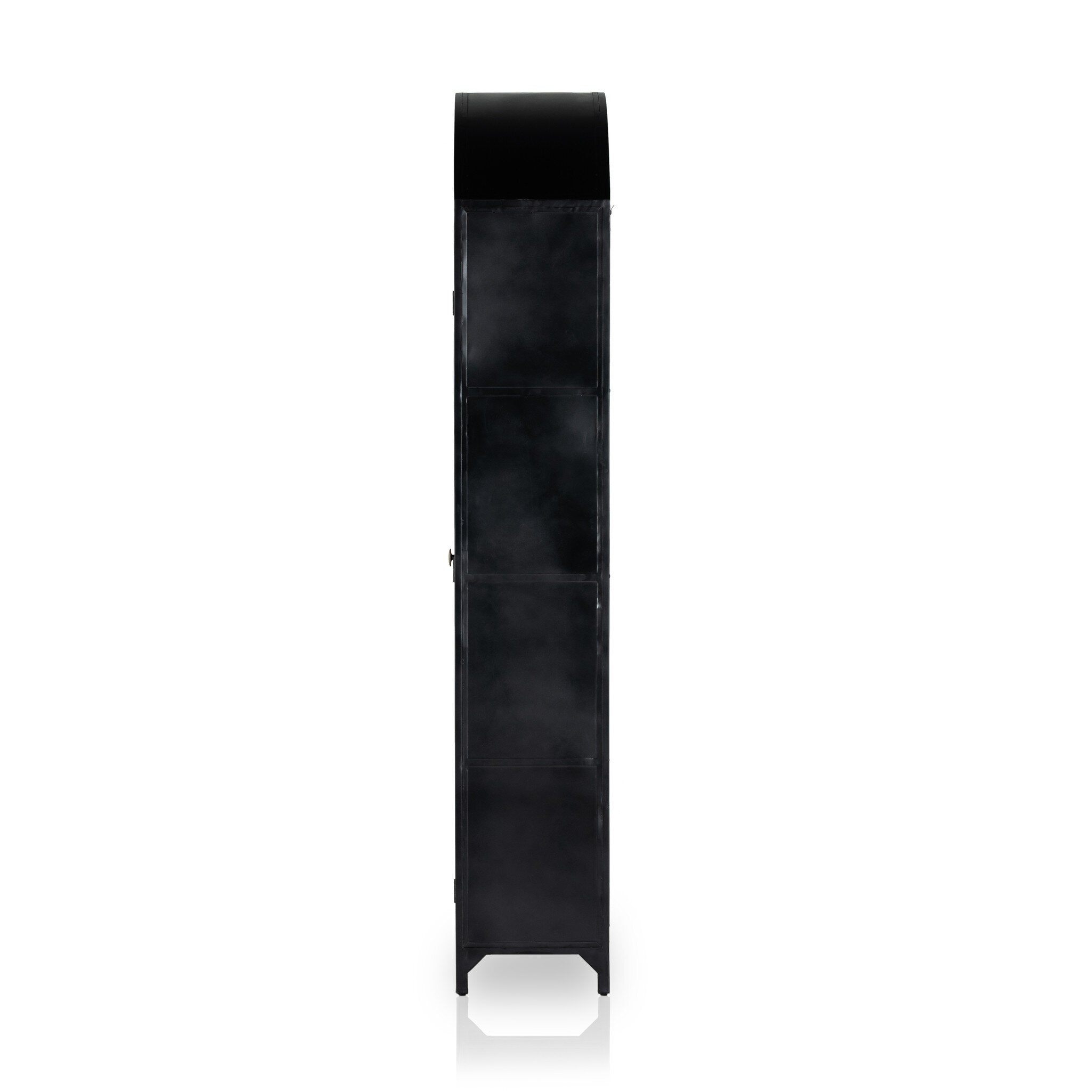 Four Hands Belmont Cabinet — Black-Weathered Bronze-Light Oak Veneer