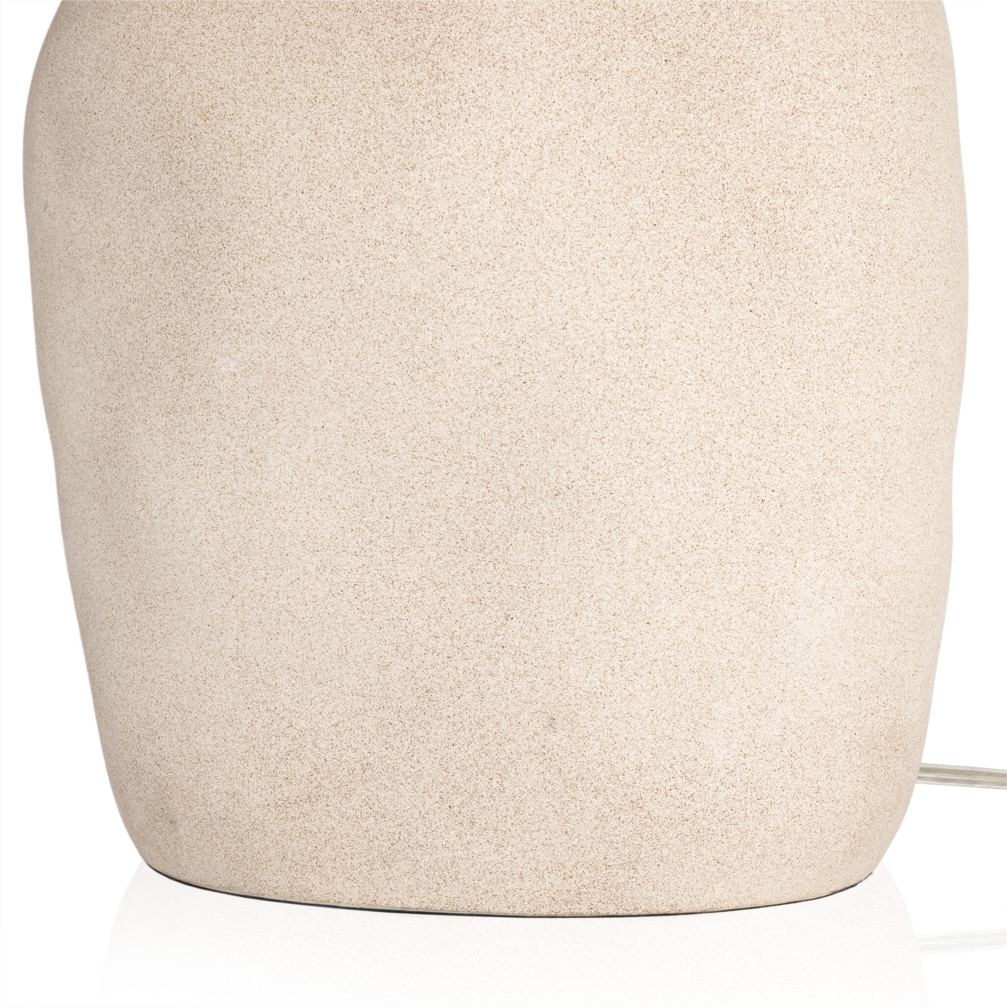 Four Hands Cobb Table Lamp — Sand Porcelain-Natural Palm