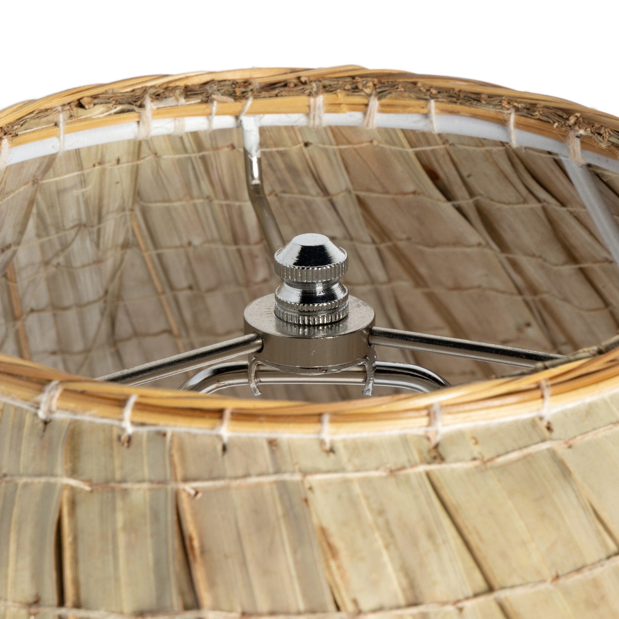 Four Hands Cobb Table Lamp — Sand Porcelain-Natural Palm