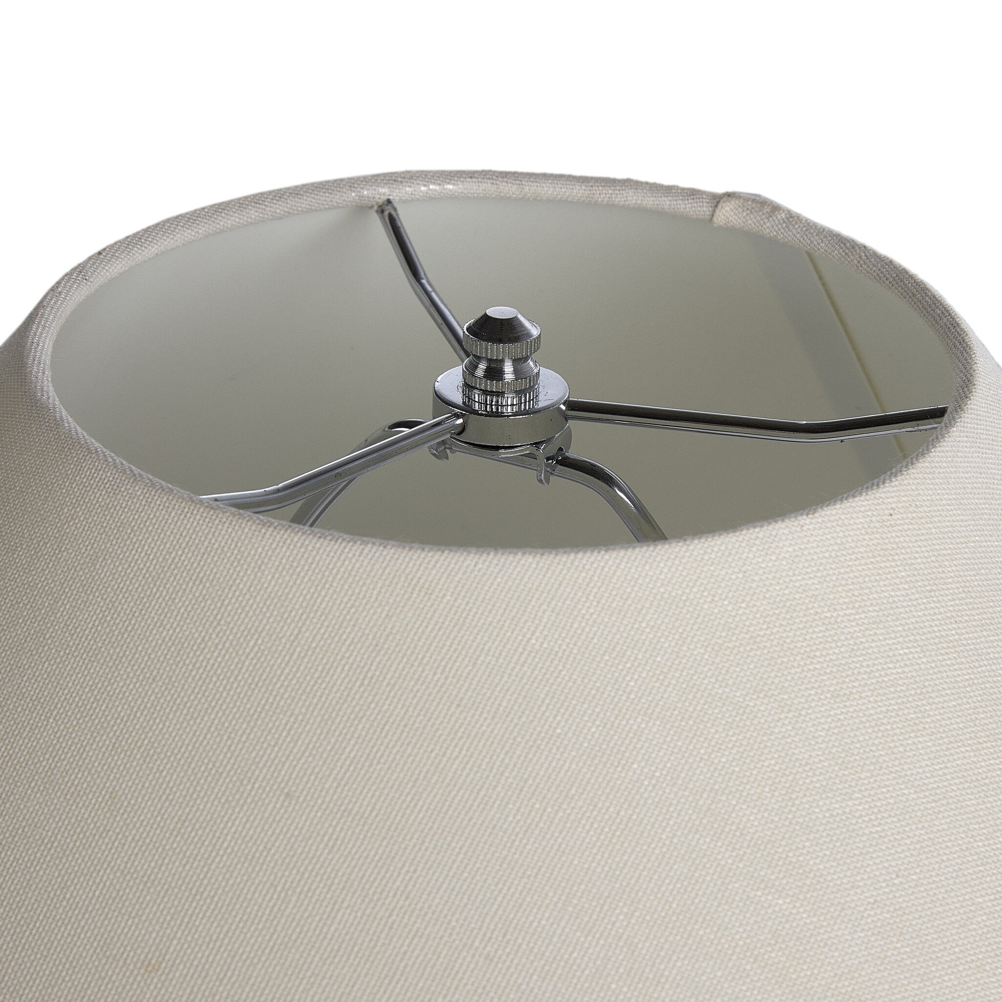 Four Hands Cobb Table Lamp — Antique White Ceramic-Ivory Linen