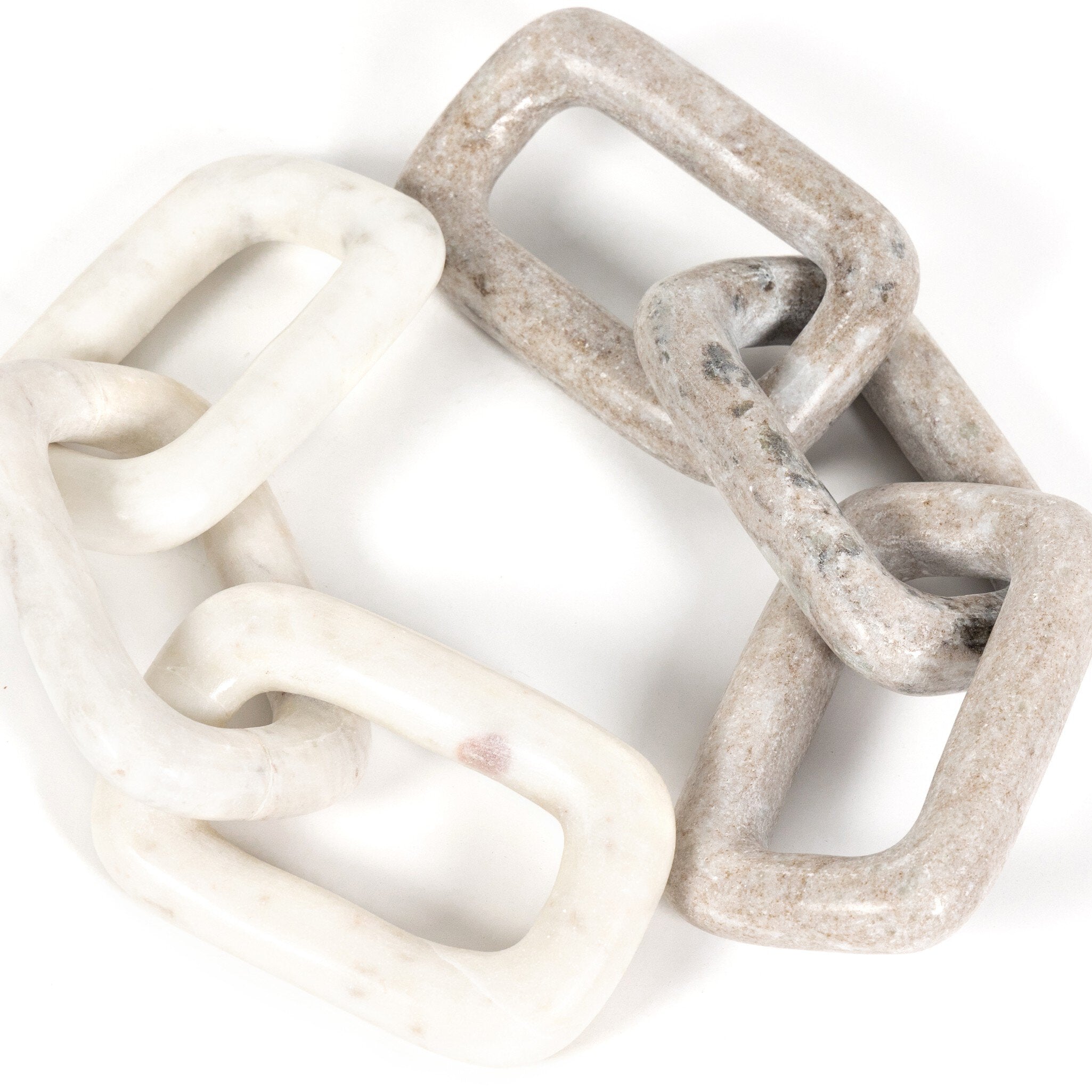 Four Hands Marble Chain — Creamy Taupe Marble Solid