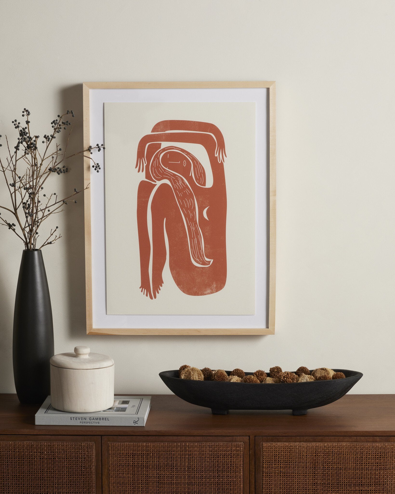 Four Hands Zamora Bowl — Carbonized Black