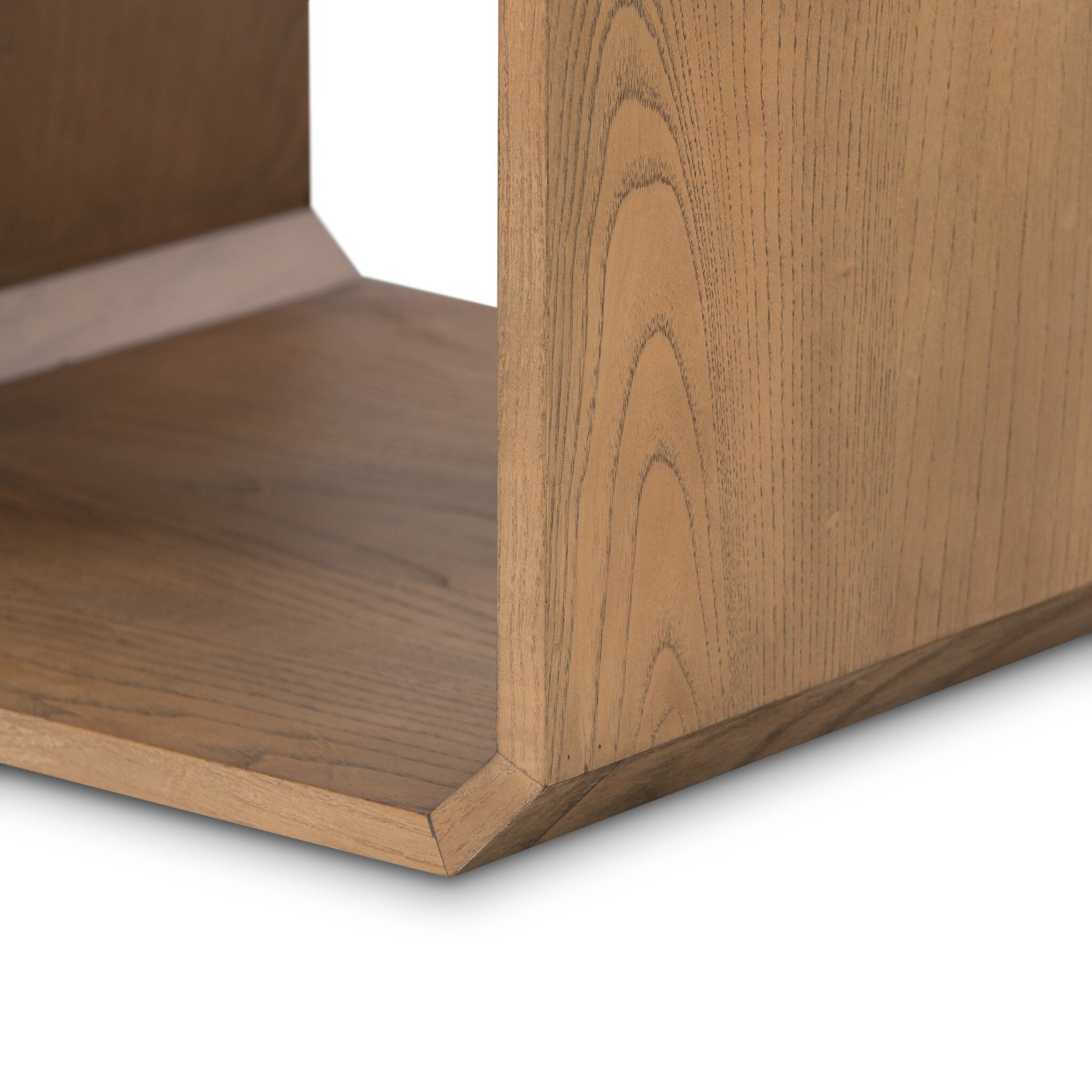Four Hands Caspian Nightstand — Natural Ash Veneer-Natural Ash-Satin Brass